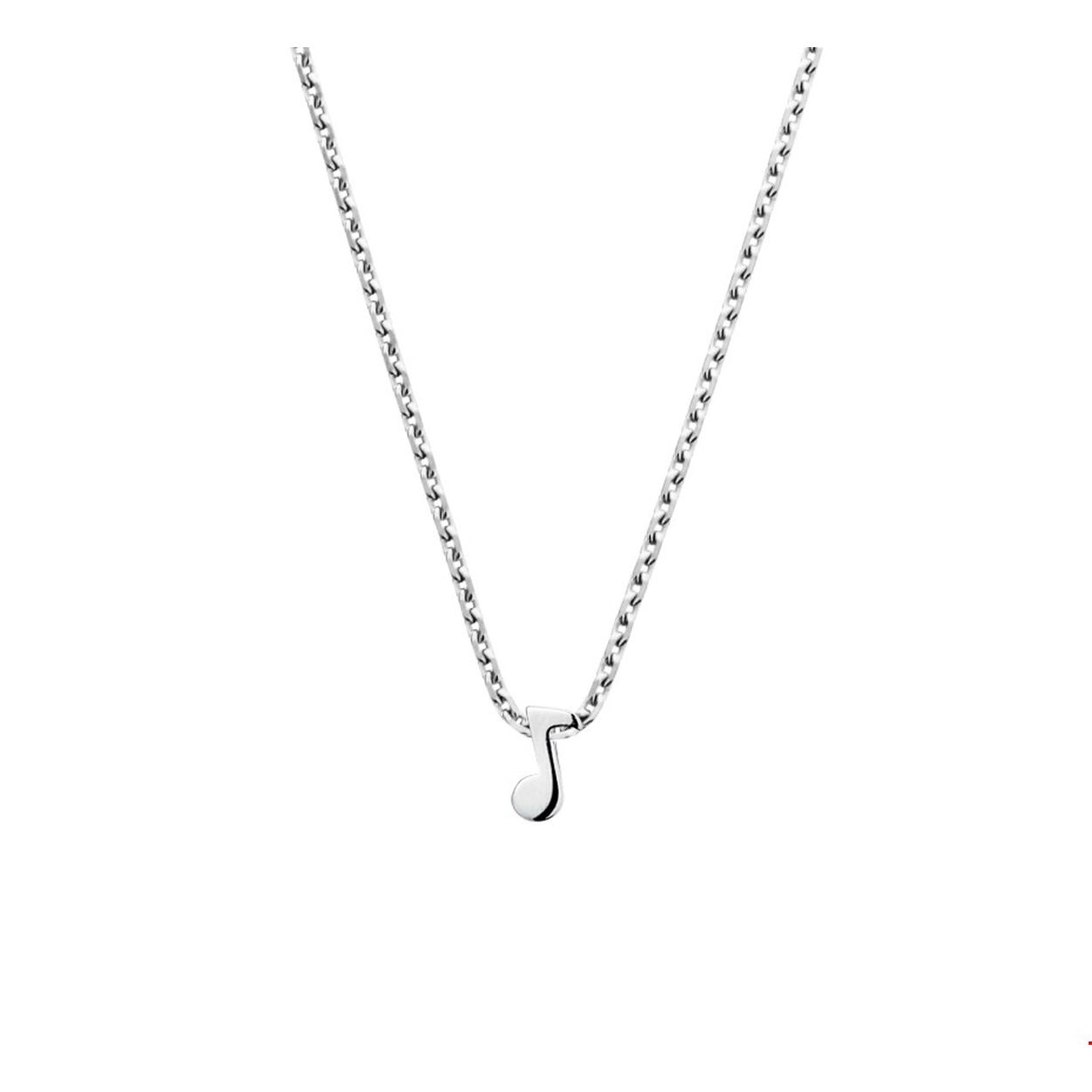 Beschrijving: Zilver gerhodineerd poli anker collier met een muzieknoot hanger die een afmeting van 8x5.5mm heeft. Het collier heeft een lengte van 40cm met een extensie 4cm en de schakelbreedte is 1.3mm. Tip: Door het simplistische model is het collier met hanger perfect te combineren met bijpassende sieraden uit onze collectie of je eigen sieraden stash!. Info: Gerhodineerd zilver is door de rhodiumlaag beter bestand tegen verkleuren en krassen.
Verpakt per: 1
Doelgroep: dames
Breedte: 5.5 mm
Kortste lengte: 41 mm
Langste lengte: 45 mm
Hoogte: 8 mm