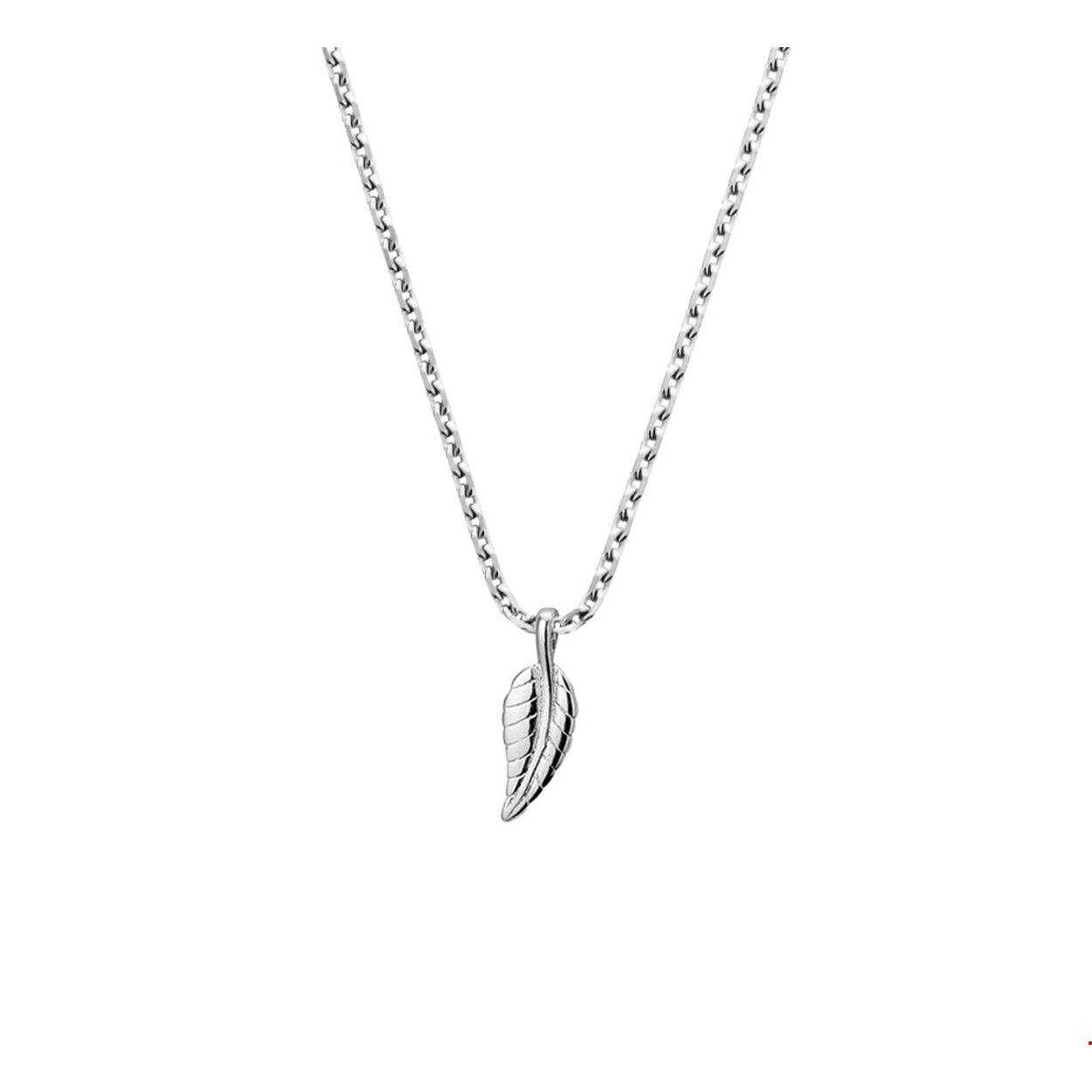 Trendy gerhodineerd zilveren collier uitgevoerd met een veer hanger en 1.2mm breed anker schakel met draaglengtes van 16 17.5 en 19cm. De veer van dit collier heeft een afmeting van 5x15.5mm. 
Tip: Combineer dit collier met een van onze sieraden uit onze collectie of uit je eigen stash en maak zelf zo een set op maat. 
INFO: Gerhodineerd zilver is door de rhodiumlaag beter bestand tegen verkleuren en krassen. 
Doelgroep: dames
Breedte: 15 mm
Kortste lengte: 41 mm
Langste lengte: 45 mm
Hoogte: 5 mm