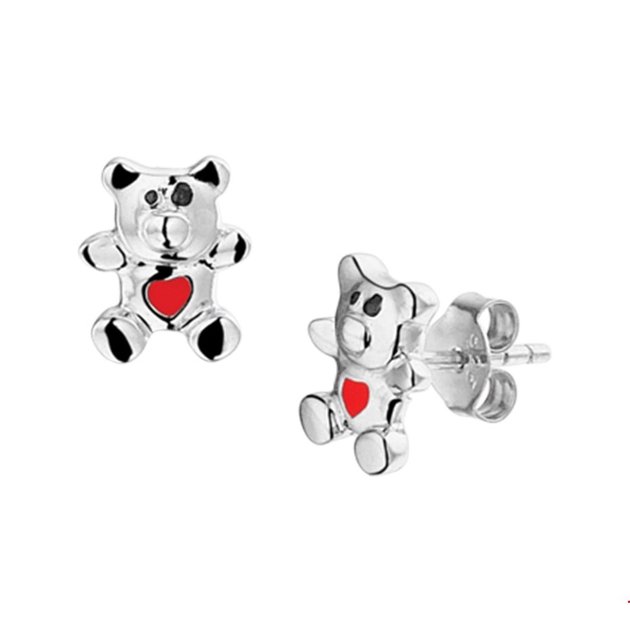 Schattige gerhodineerd zilveren met rood hart uitgevoerde beer oorknoppen met een afmeting van 9x7.5mm. Deze oorknoppen zijn perfect te combineren met bijpassende sieraden uit onze collectie. Tip: Leuk om kado te geven zie je ze al stralen!? Info: Gerhodineerd zilver is door de rhodiumlaag beter bestand tegen verkleuren en krassen.
Doelgroep: kinderen
Breedte: 7.5 mm
Hoogte: 9 mm