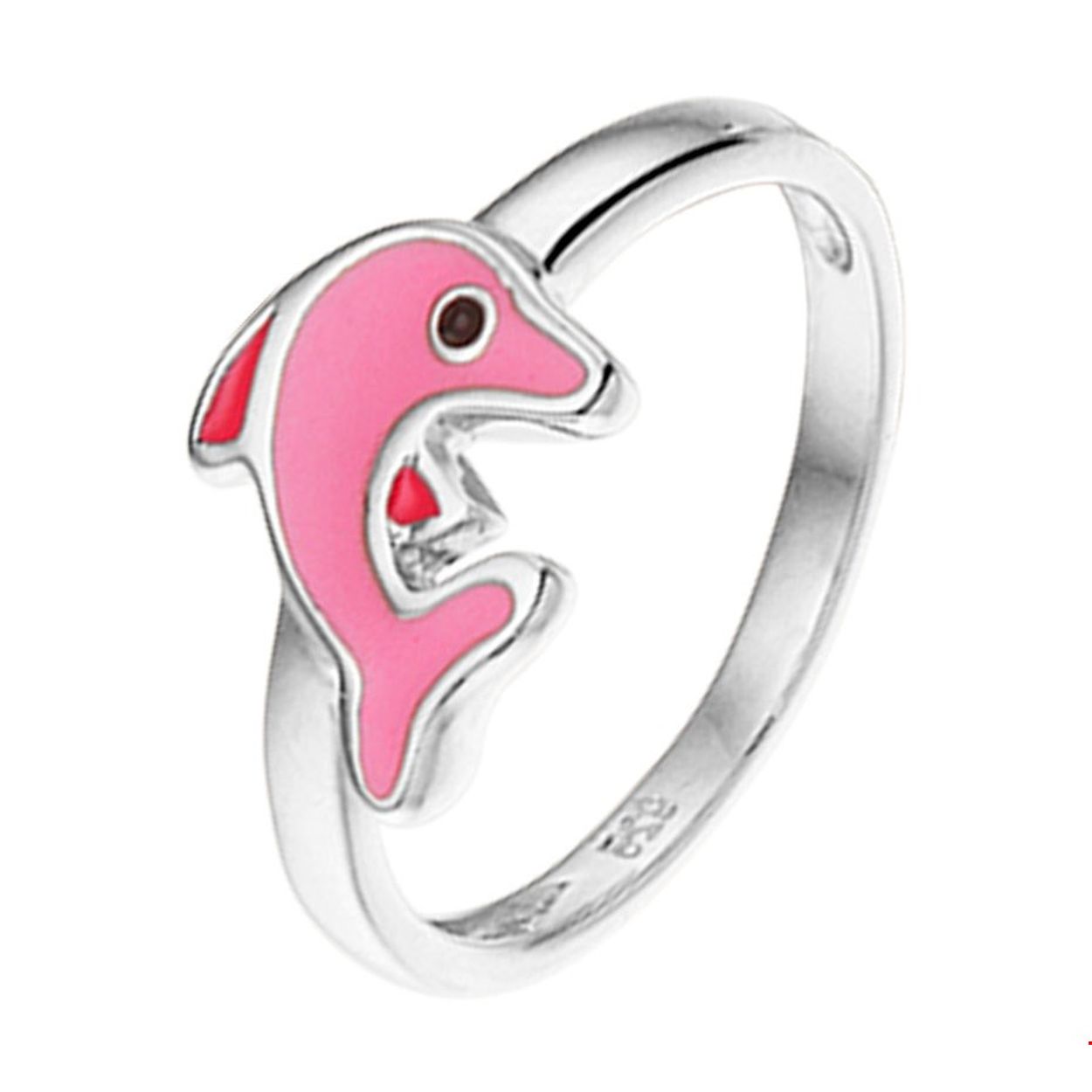 Schattig gerhodineerd zilveren dolfijn ring uitgevoerd met verschillende kleuren emaille. De ring is er in verschillende maten en heeft een breedte van 7.5mm. U kunt deze ring combineren met bijpassende sieraden uit onze collectie. Tip: Leuk om kado te geven! Zie je ze al stralen met deze roze ring!? INFO: Gerhodineerd zilver is door de rhodiumlaag beter bestand tegen verkleuren en krassen.
Uniekenummer serie: 37854
Doelgroep: kinderen
Ringmaat: 14.50 mm (46)
Breedte: 7.5 mm