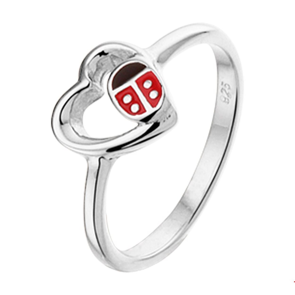 Beschrijving: Schattige gerhodineerd zilveren ring met opengewerkt hart en een lieveheersbeestje van emaille. De ring heeft een scheen van 1.6mm en een breedte van 7mm en is verkrijgbaar in verschillende maten. De ring is te combineren met bijpassende sieraden uit onze collectie in allerlei mogelijke combinaties!. Tip: Leuk om kado te geven! INFO: Gerhodineerd zilver is door de rhodiumlaag beter bestand tegen verkleuren en krassen.
Uniekenummer serie: 38420
Verpakt per: 1
Doelgroep: kinderen
Ringmaat: 13.00 mm (41)
Breedte: 7 mm