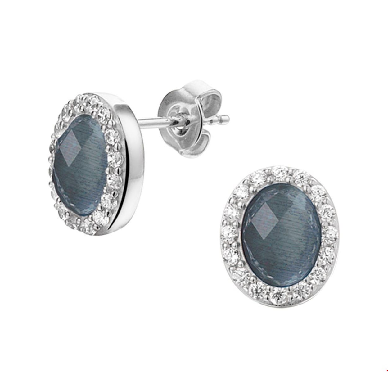 Klassieke gerhodineerd zilveren oorknoppen uitgevoerd met een luxe rijzetting van briljant geslepen zirkonia rondom een ovaal geslepen grijs cats eye steen. De oorknoppen zijn te combineren met bijpassende sieraden uit onze collectie. INFO: Gerhodineerd zilver is door de rhodiumlaag beter bestand tegen verkleuren en krassen.
Doelgroep: dames
Breedte: 10 mm
Hoogte: 11.5 mm
Zetting: entourage (rijzetting)