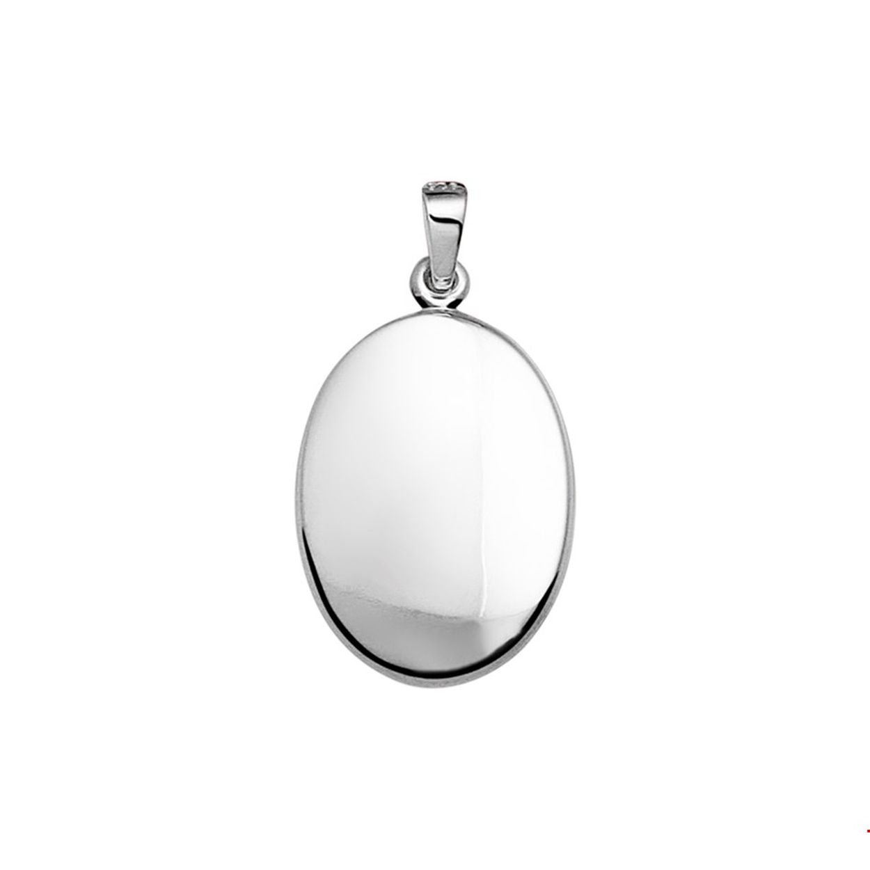 Gerhodineerd zilveren medaillon in een ovale vorm van 27x16.5mm. De hanger heeft een poli afwerking en een stevig hangoog. 
Tip: Combineer de hanger met een collier uit onze collectie. 
INFO: Gerhodineerd zilver is door de rhodiumlaag beter bestand tegen verkleuren en krassen.
Doelgroep: dames
Breedte: 16.5 mm
Hoogte: 27 mm