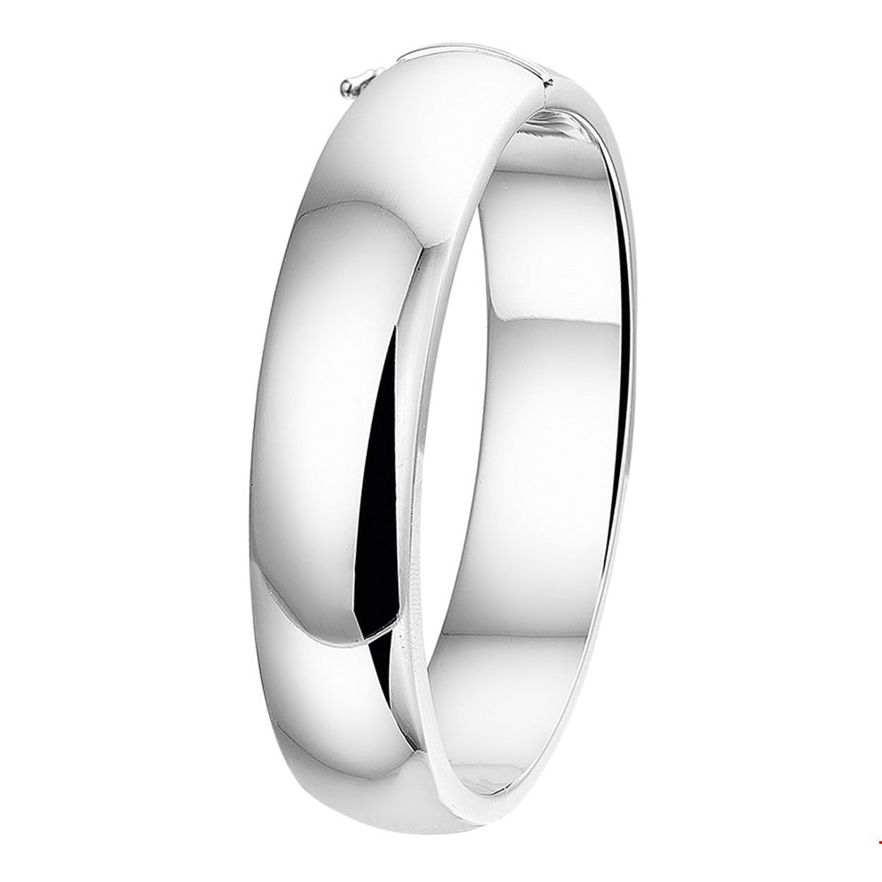 Beschrijving: Zilveren bangle met een diameter van 65mm en een breedte van 15mm uitgevoerd met een stevige scharniersluiting en een bolle buis. De banghle is afgewerkt met een rhodiumlaag die het sieraad beschermt tegen krassen en slijtage voor een langdurige glans. 
Uniekenummer serie: 39301
Verpakt per: 1
Doelgroep: dames
Breedte: 15 mm