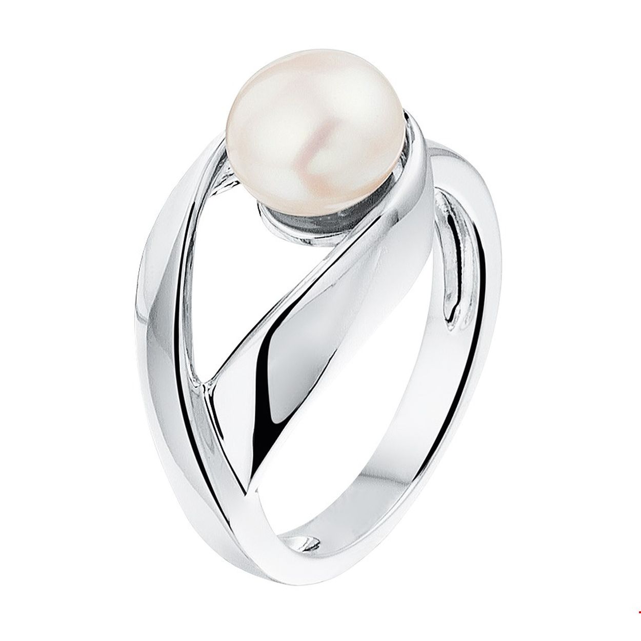 Chique gerhodineerd zilveren 11.5mm brede ring uitgevoerd met een 7.5mm zoetwaterparel. De glimmende zoetwaterparel en het luxe design geven elke outfit een glamorous look!. Perfect voor elke gelegenheid waar u wilt stralen met mooie sieraden. Tip: Combineer de ring met bijpassende sieraden uit onze collectie of met sieraden uit je eigen stash en creeer zo elke keer weer een nieuwe look!.