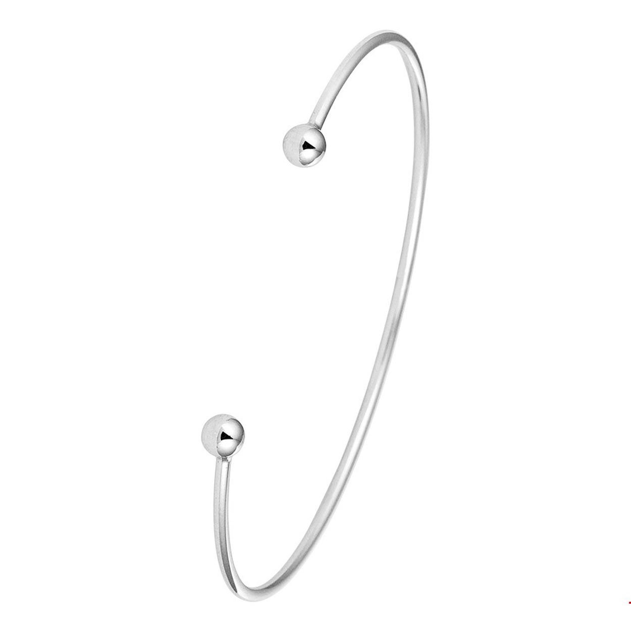 Beschrijving: Gerhodineerd zilveren spang armband met een afmeting van 4x60mm uigevoerd met 2 bolletjes aan de uiteindes. De spang armband is door het simplistische design perfect te combineren met andere sieraden!.
Verpakt per: 1
Doelgroep: dames
Breedte: 4 mm