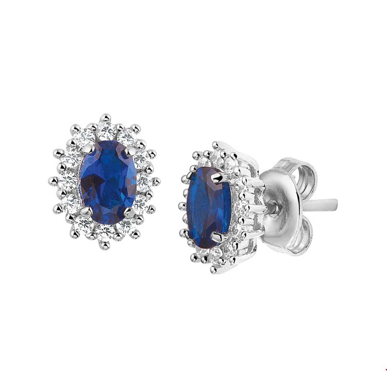 Beschrijving: Gerhodineerd zilveren oorknoppen met een rozet van synthetische saffier en zirkonia.
Doelgroep: dames
Breedte: 6 mm
Hoogte: 8.5 mm
