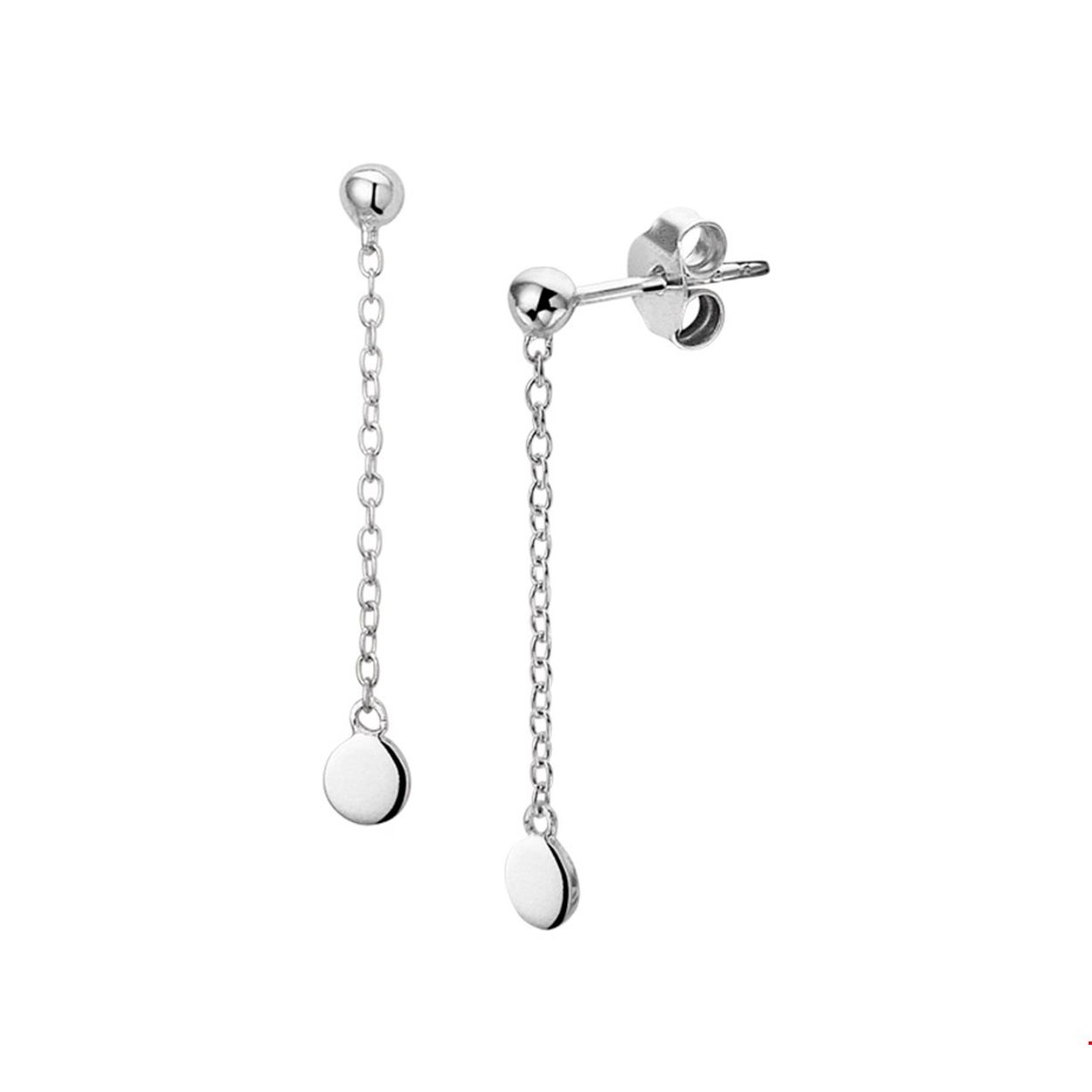 Trendy gerhodineerd zilveren oorhangers met een anker schakel. De oorhangers hebben een hoogte van 3cm en zijn uitgevoerd met een poli rondje van 4mm.
Doelgroep: dames
Hoogte: 30 mm
