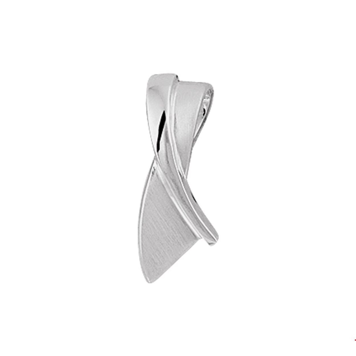 Be_19.5 mmschrijving: Gerhodineerd zilveren hanger met een poli/matte afwerking.