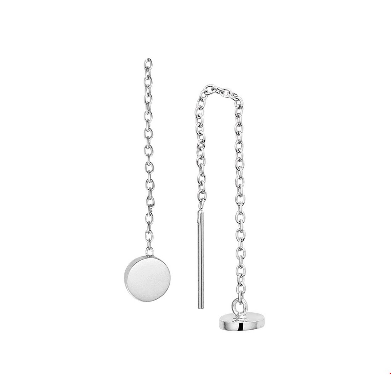 Beschrijving: Trendy gerhodineerd zilveren doortrekoorbellen met een totale lengte van 5.5cm uitgevoerd met een rondje van 5.2mm. Het schitterende design maken de doortrekoorbellen tot een ware eyecatcher. Tip: Leuk om kado te geven. Zie je ze al stralen!? Info: Gerhodineerd zilver is door de rhodiumlaag beter bestand tegen verkleuren en krassen.
Verpakt per: 1
Doelgroep: dames
Hoogte: 55 mm