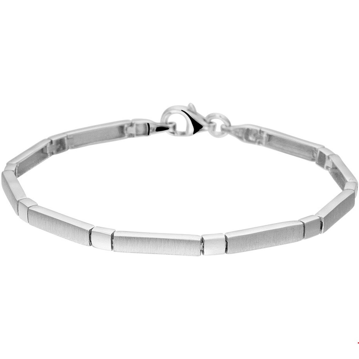 Beschrijving: Chique gerhodineerd poli mat zilveren armband schakels van 3.5mm breed uitgevoerd met een stevige karabijn sluiting. De armband heeft om en om poli en matte schakels. Die stralen elegantie uit en maken de armband tot een ware eyecatcher. De armband is te combineren met bijpassende sieraden. Een perfecte combinatie als je subtiel glamour wilt toevoegen aan je look. Info: Gerhodineerd zilver is door de rhodiumlaag beter bestand tegen verkleuren en krassen.
Verpakt per: 1
Doelgroep: dames
Breedte: 3.5 mm
Langste lengte: 19 mm