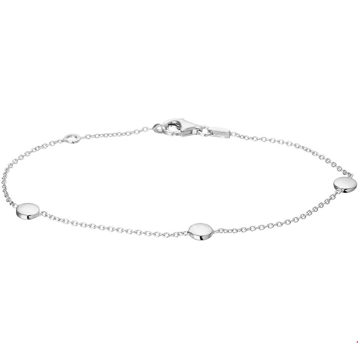 Beschrijving: Gerhodineerd zilveren anker armband uitgevoerd met rondjes van 5mm in diameter. De armband heeft draaglengtes van 16 en 18cm en is 1.2mm breed. De armband is te combineren met bijpassende sieraden uit onze collectie. Info: Gerhodineerd zilver is door de rhodiumlaag beter bestand tegen verkleuren en krassen.
Doelgroep: dames
Kortste lengte: 16 cm
Langste lengte: 18 cm