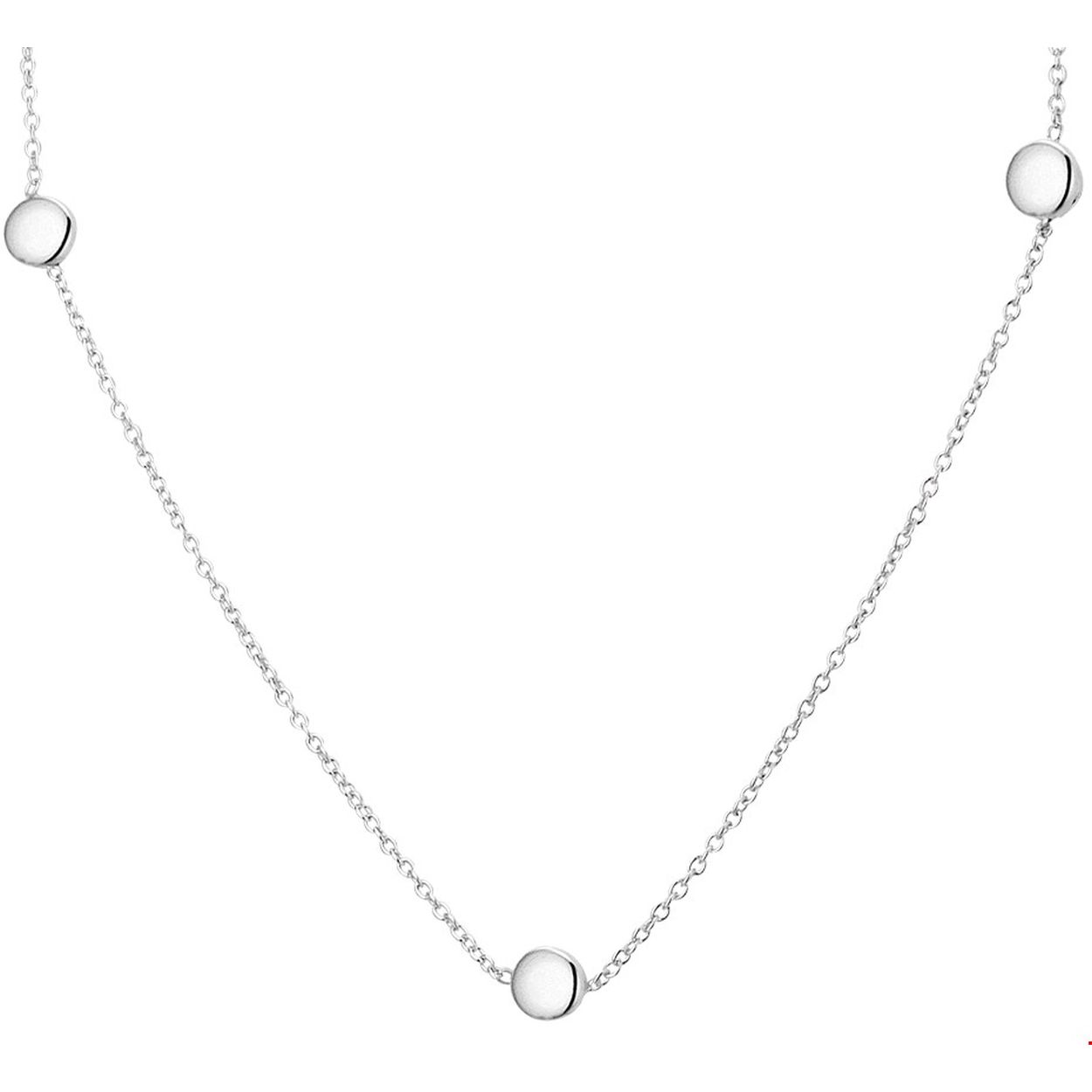 Beschrijving: Gerhodineerd zilveren anker collier uitgevoerd met rondjes van 5mm in diameter. Het collier heeft draaglengtes van 40 42 en 44cm en is 1.2mm breed. Het collier is te combineren met bijpassende sieraden uit onze collectie. Info: Gerhodineerd zilver is door de rhodiumlaag beter bestand tegen verkleuren en krassen.
Doelgroep: dames
Kortste lengte: 40 cm
Langste lengte: 44 cm