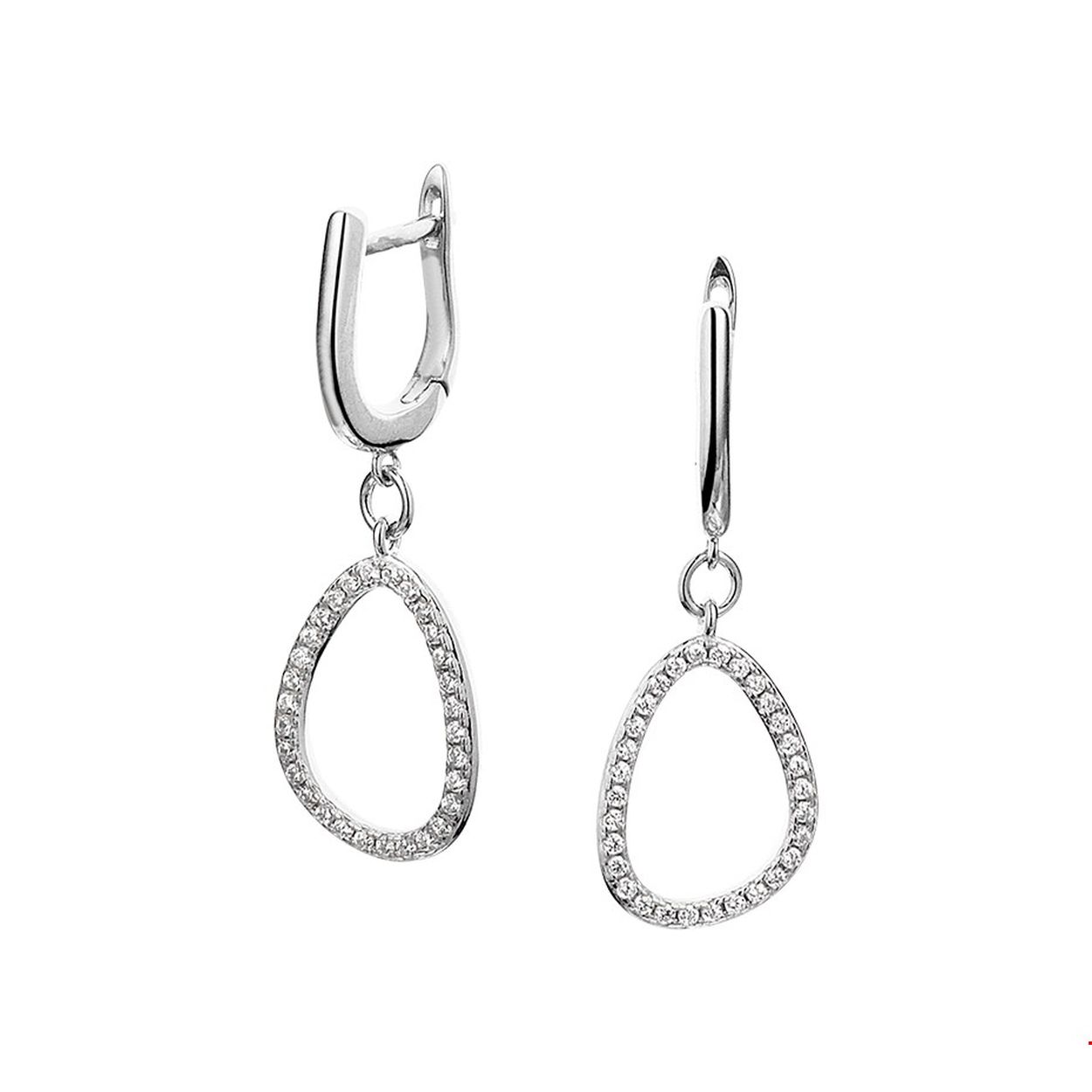Beschrijving: Chique gerhodineerd zilveren klapcreolen met hangers die zijn  ingelegd met een luxe rij van briljant geslepen zirkonia. De klapcreolen hebben een hoogte van 13mm. INFO: Gerhodineerd zilver is door de rhodiumlaag beter bestand tegen verkleuren en krassen.
Verpakt per: 1
Doelgroep: dames
Breedte: 11 mm
Hoogte: 32 mm
Zetting: entourage (rijzetting)