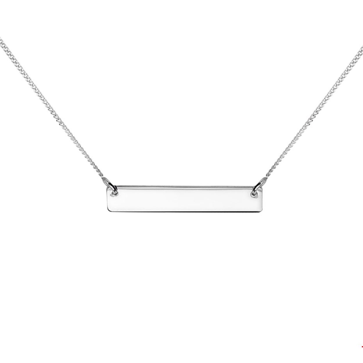 Beschrijving: Gerhodineerd zilveren collier met een graveerplaatje. De lengte bedraagt 50cm met 5cm extensie. 
Uniekenummer serie: 42189
Verpakt per: 1
Doelgroep: dames
Breedte: 28 mm
Kortste lengte: 50 mm
Langste lengte: 55 mm
Hoogte: 5 mm