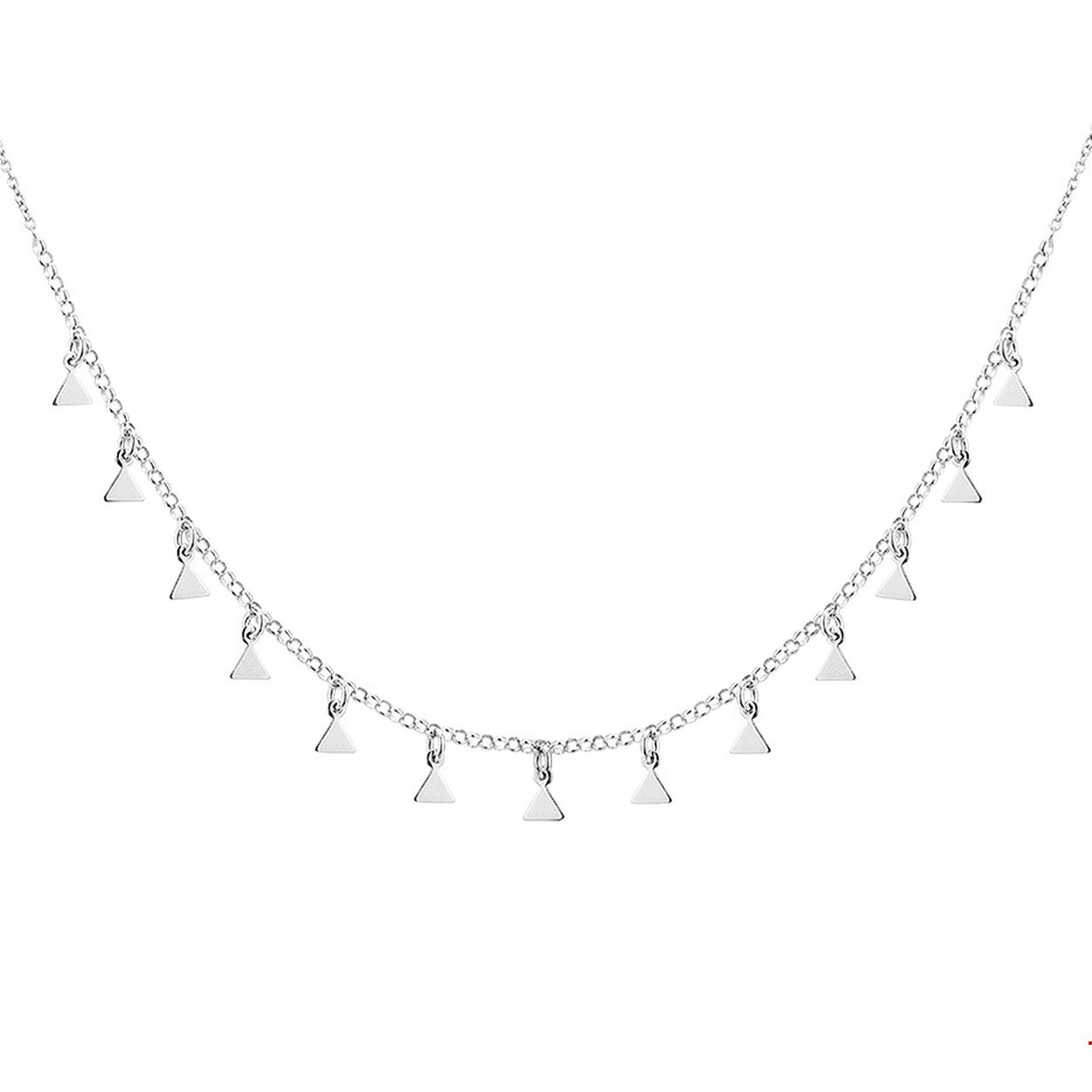Beschrijving: Fijn gerhodineerd zilveren collier met een 1.3 en 2.0mm anker schakel en een draaglengte van 40,5cm met een extensie van 5cm. Het collier is uitgevoerd met dertien kleine driehoeken van 4.5mm breed met een poli afwerking. Tip: Combineer dit collier met bijpassende sieraden uit onze collectie en maak zo een mooie set. INFO: Gerhodineerd zilver is door de rhodiumlaag beter bestand tegen verkleuren en krassen.
Verpakt per: 1
Doelgroep: dames
Breedte: 4.5 mm
Kortste lengte: 40.5 mm
Langste lengte: 45.5 mm
Hoogte: 5.5 mm