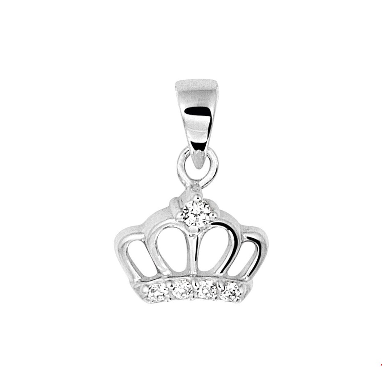 Beschrijving: Schattige gerhodineerd zilveren hanger in de vorm van een kroontje met een afmeting van 15x10mm. Uitgevoerd met schitterende zirkonia en een stevige poussette sluiting. Deze hanger is perfect te combineren met bijpassende sieraden uit onze collectie. Tip: Leuk om kado te geven! Info: Gerhodineerd zilver is door de rhodiumlaag beter bestand tegen verkleuren en krassen.
Doelgroep: kinderen
Breedte: 10 mm
Hoogte: 15 mm