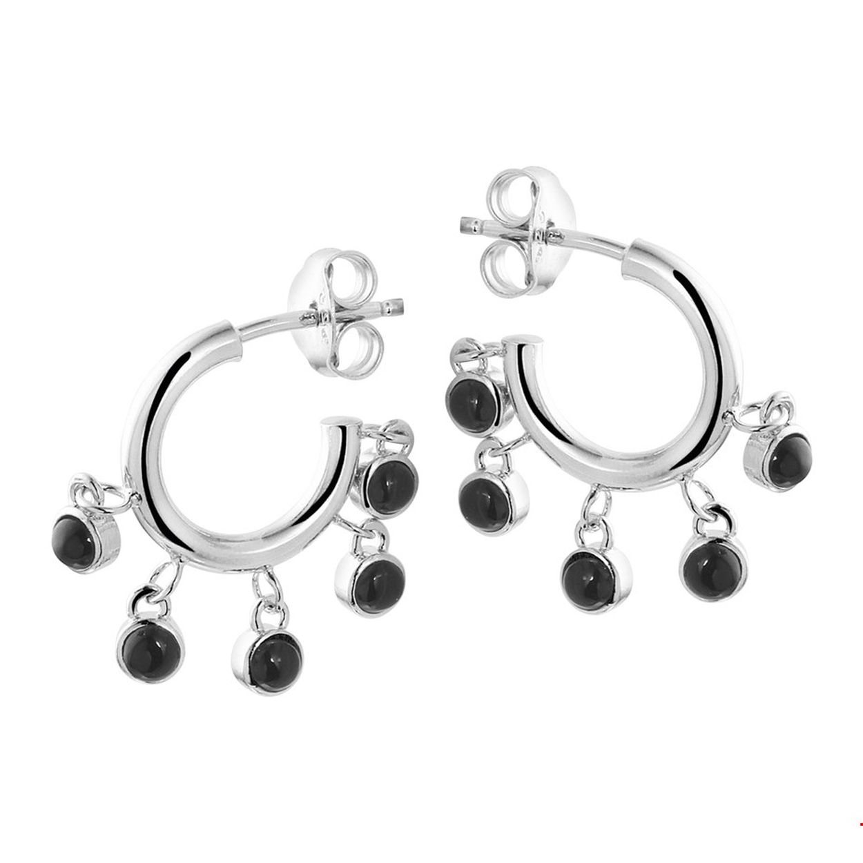 Beschrijving: Trendy gerhodineerd zilveren stekercreolen met een hoogte van 17mm. Uitgevoerd met onyx stenen in 5 poli afgewerkte zetkasten met een diameter van 3mm. Tip: Leuk om kado te geven! Zie je ze al stralen? Info: Gerhodineerd zilver is door de rhodiumlaag beter bestand tegen verkleuren en krassen.
Verpakt per: 1
Doelgroep: dames
Breedte: 3 mm
Hoogte: 3 mm