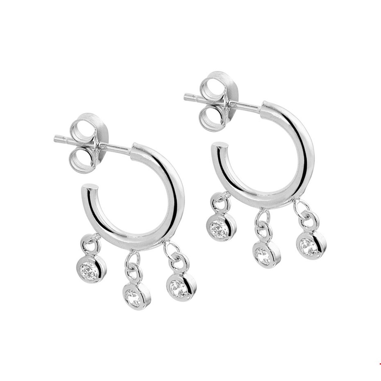 Beschrijving: Trendy gerhodineerd zilveren stekercreolen met een hoogte van 17mm. Uitgevoerd met schitterende zirkonia in 3 poli afgewerkte zetkasten met een diameter van 3mm. Tip: Leuk om kado te geven! Zie je ze al stralen? 
Verpakt per: 1
Doelgroep: dames
Breedte: 3 mm
Hoogte: 3 mm
Zetting: entourage (kastzetting)