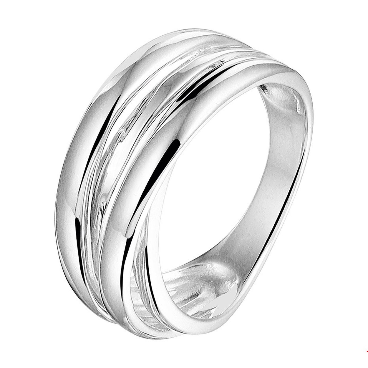 Stijlvolle gerhodineerd zilveren ring met een breedte van 9mm. Tip: Combineer deze ring met bijpassende sieraden uit onze collectie of vanuit je eigen stash en creeer zo elke keer weer een nieuwe look. Info: Gerhodineerd zilver is door de rhodiumlaag beter bestand tegen verkleuren en krassen.