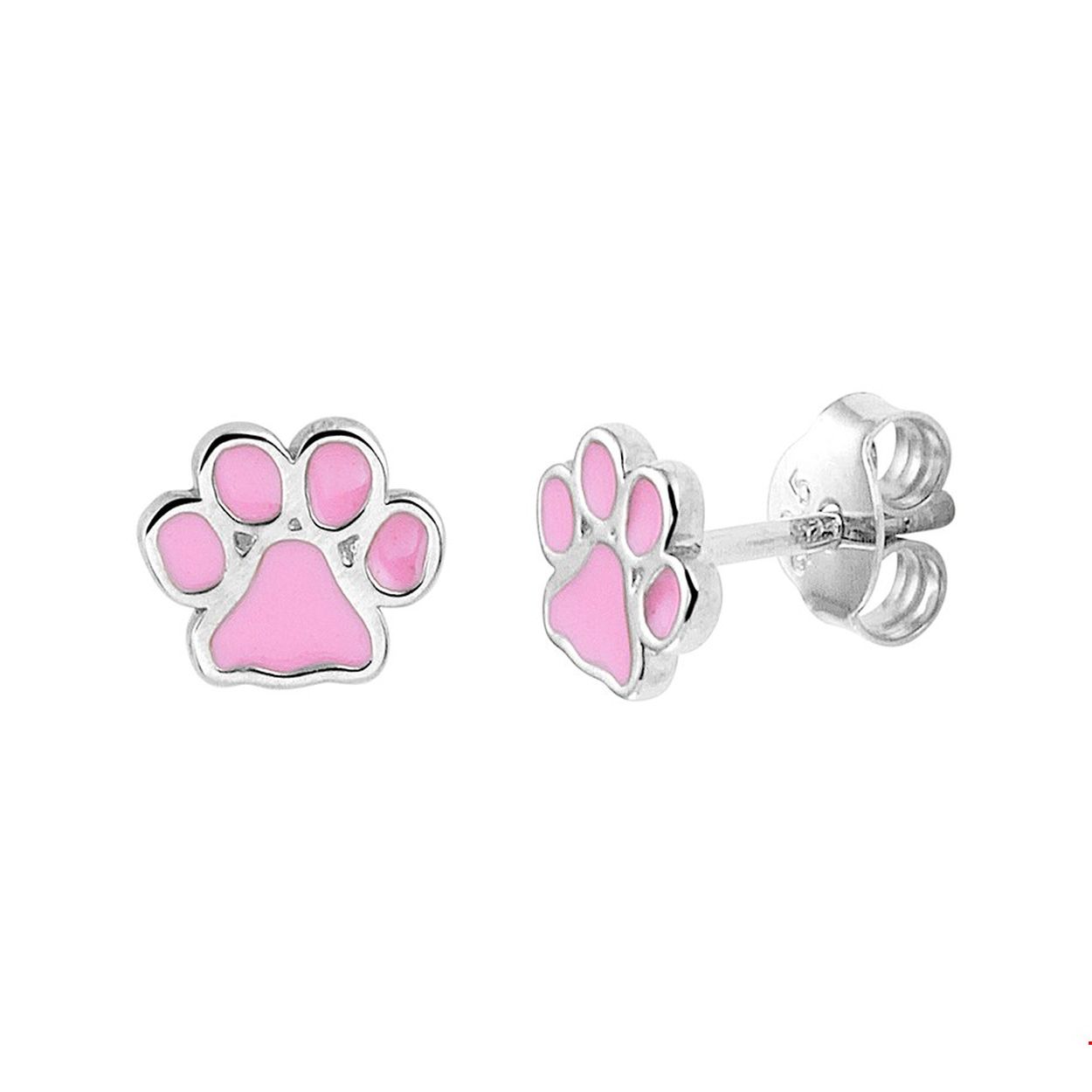 Beschrijving: Schattige gerhodineerd zilveren hondenpoot oorknoppen met een afmeting van 6x7mm. Uitgevoerd met lichtroze emaille en een stevige poussette sluiting. Deze oorknoppen zijn perfect te combineren met bijpassende sieraden uit onze collectie. Tip: Leuk om kado te geven! Info: Gerhodineerd zilver is door de rhodiumlaag beter bestand tegen verkleuren en krassen.
Doelgroep: kinderen
Breedte: 7 mm
Hoogte: 6 mm