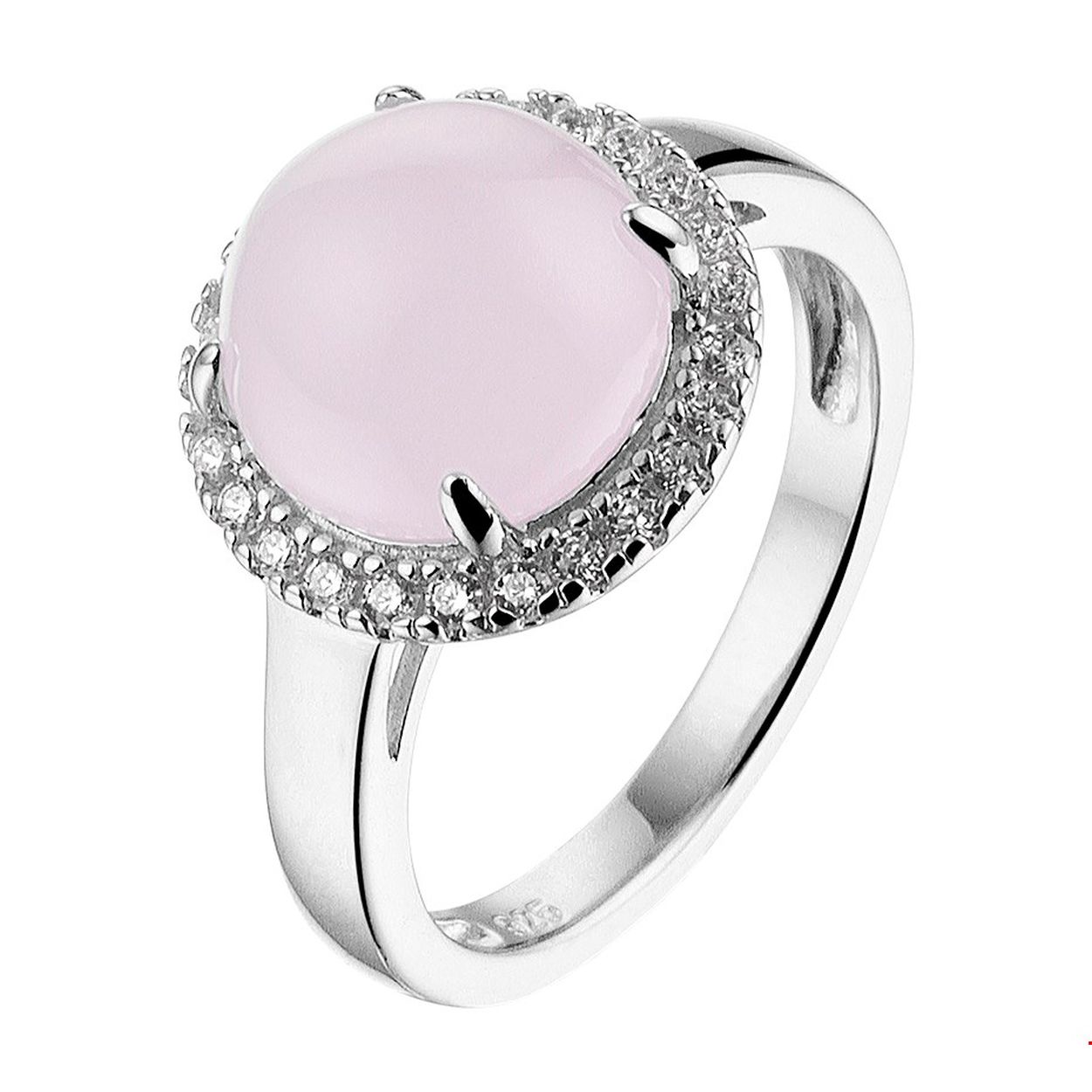 Roze Kwarts met Zirconia