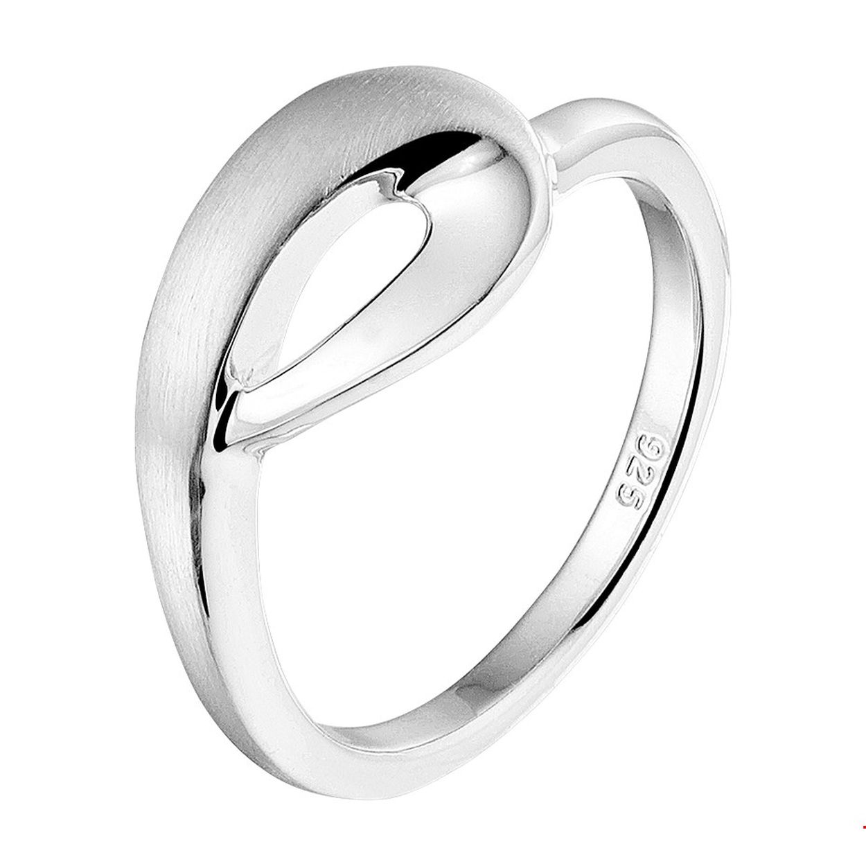 Stijlvolle gerhodineerd zilveren ring met een breedte van 9mm. De ring is perfect te combineren met identiek gevormde sieraden uit onze collectie waarmee je een chique set kunt maken. Info: Gerhodineerd zilver is door de rhodiumlaag beter bestand tegen verkleuren en krassen.
