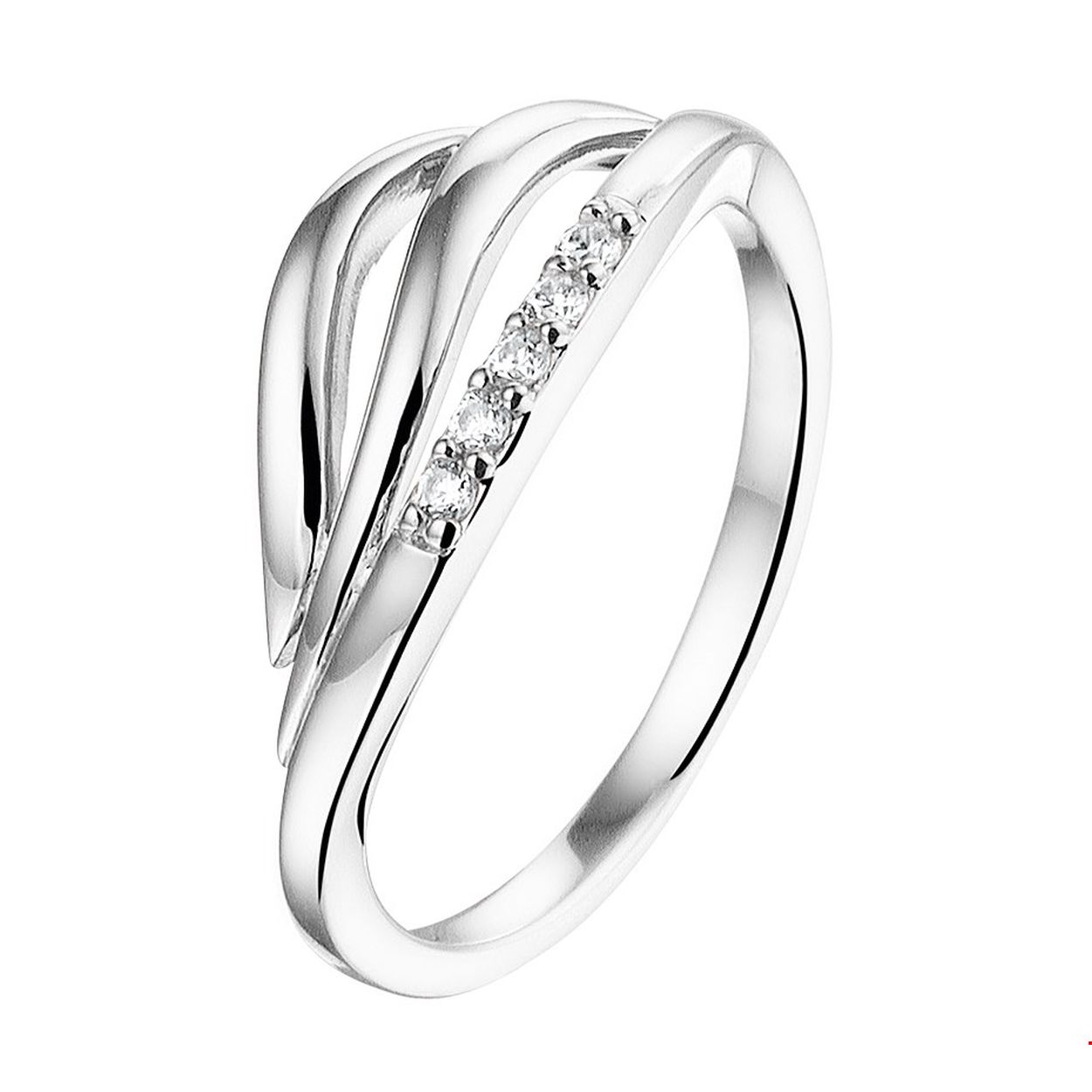 Zilveren dames ring