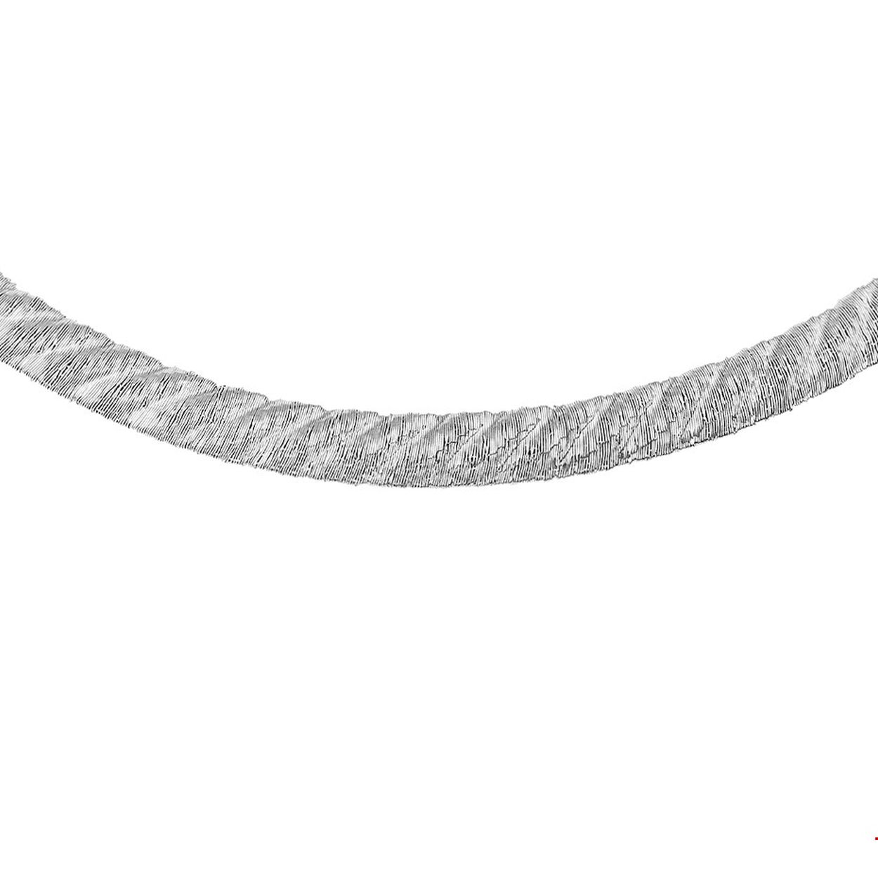 Beschrijving: Gerhodineerd zilveren collier met een draaglengte van 45cm en een schakelbreedte van 7.3mm. Het collier is uitgevoerd met een stevige karabijn sluiting. Info: Gerhodineerd zilver is door de rhodiumlaag beter bestand tegen verkleuren en krassen.