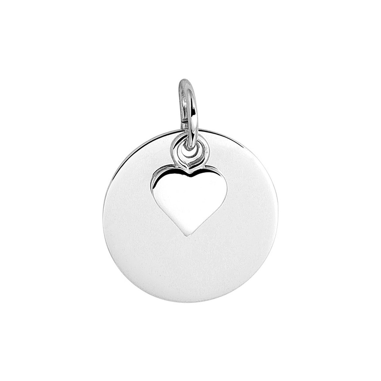 Beschrijving: Gerhodineerd zilveren ronde graveerhanger met een losse hart hanger aan een stevig hangoog. Een perfect kado voor een geliefde of dierbare. Met een diameter van 14mm en een hartje van 5.5x6mm. Tip: Combineer de hanger met een bijpassend collier uit onze collectie.