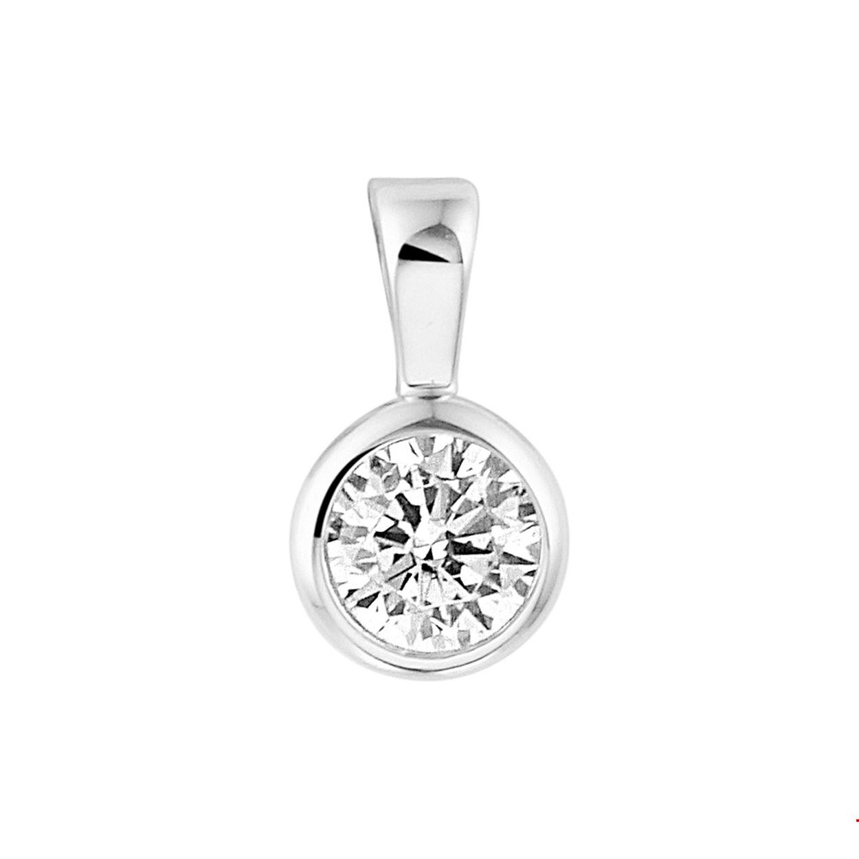 Beschrijving: Een goede garderobe begint bij de basis en hetzelfde geldt voor een tijdloze sieradencollectie! Deze gerhodineerd zilveren hanger met een heldere zirkonia is met veel andere sieraden te combineren. Info: Gerhodineerd zilver is door de rhodiumlaag beter bestand tegen verkleuren en krassen.