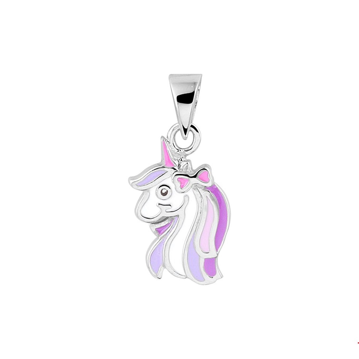 Beschrijving: Schattige gerhodineerd zilveren fantasie eenhoorn hanger met een afmeting van 18x8.5mm. Deze hanger is perfect te combineren met bijpassende sieraden uit onze collectie. 