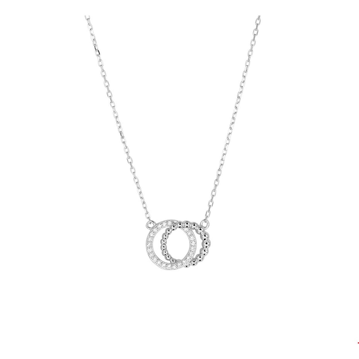 Beschrijving: Gerhodineerd zilveren collier uitgevoerd met schitterende zirkonia. Het collier heeft draaglengtes van 41, 43 en 45cm. Uitgevoerd met een stevige karabijn sluiting. Info: Gerhodineerd zilver is door de rhodiumlaag beter bestand tegen verkleuren en krassen.