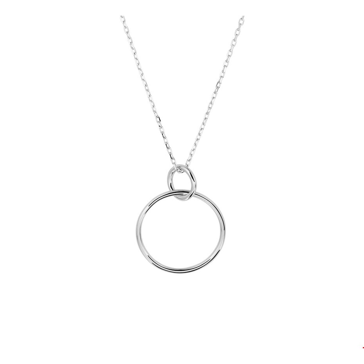 Trendy gerhodineerd 925 zilveren 1.0mm anker collier met draaglengtes van 41, 43 en 45 cm uitgevoerd met open cirkels van 7.5mm en 18.5mm. Het collier heeft een karabijn sluiting. Tip: Combineer dit collier met bijpassende sieraden uit onze collectie en maak een trendy en hippe set!