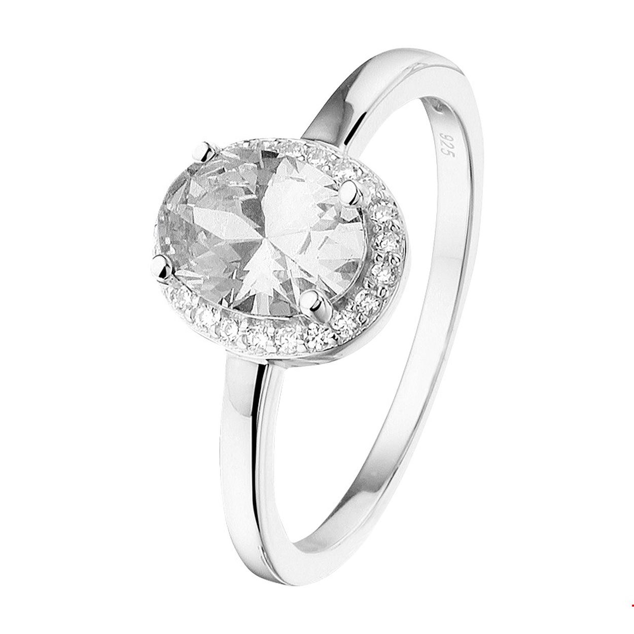 Gerhodineerd zilveren ring uitgevoerd met een schitterende rozet van zirkonia. Glam up your outfit! Deze ring sprankelt je tegemoet en geeft je look direct een chique uitstraling.