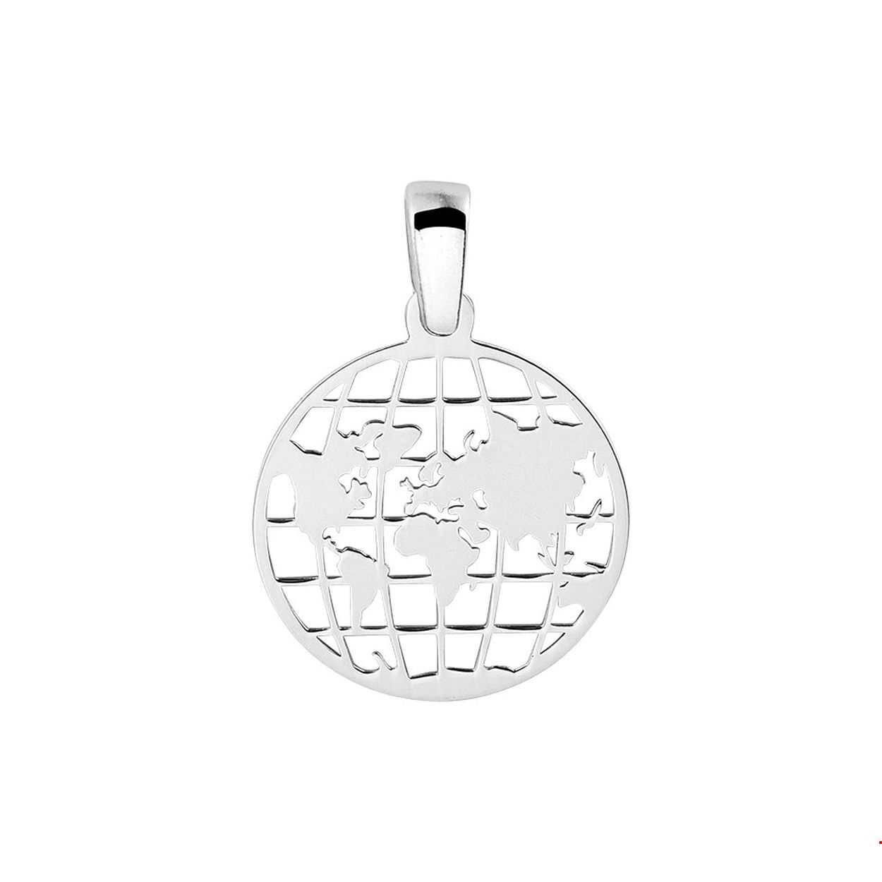 Beschrijving: Gerhodineerd zilveren hanger in de vorm van een wereldbol. De hanger heeft een totaalhoogte van 23mm en een diameter van 16mm. Combineer deze hanger met een bijpassend collier uit onze collectie of vanuit je eigen stash. Info: Gerhodineerd zilver is door de rhodiumlaag beter bestand tegen verkleuren en krassen.
