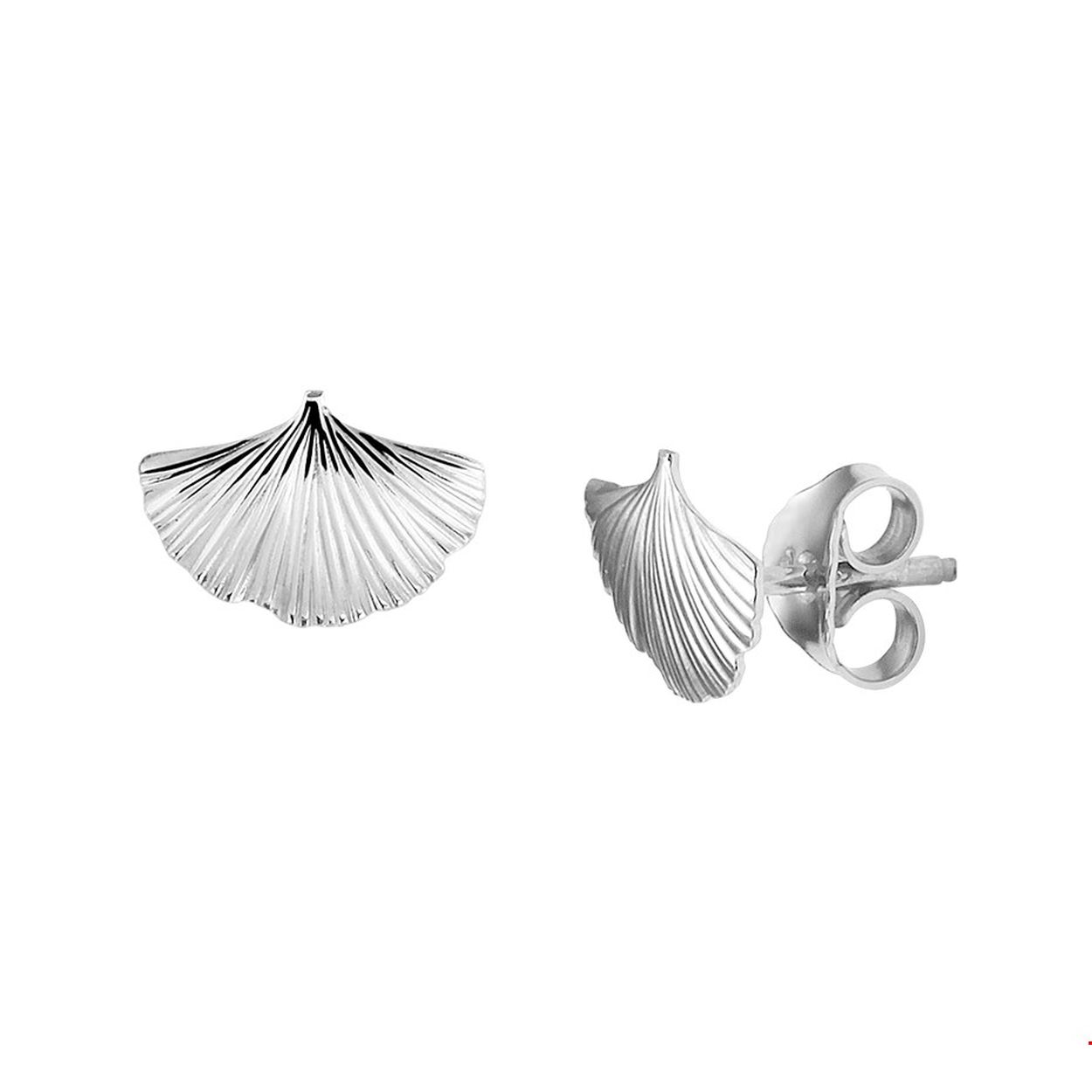 Beschrijving: Gerhodineerd zilveren oorknoppen in de vorm van een ginkgo blad met een afmeting van 8x11.5mm. Tip: Leuk om kado te geven! Zie je ze al stralen? Info: Gerhodineerd zilver is door de rhodiumlaag beter bestand tegen verkleuren en krassen.