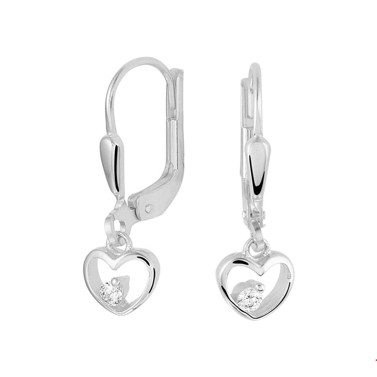 Beschrijving: Gerhodineerd zilveren oorhangers uitgevoerd met een open hartje van 5.5x6mm en een heldere zirkonia. Tip: Leuk om kado te geven! Zie je ze al stralen? Info: Gerhodineerd zilver is door de rhodiumlaag beter bestand tegen verkleuren en krassen.