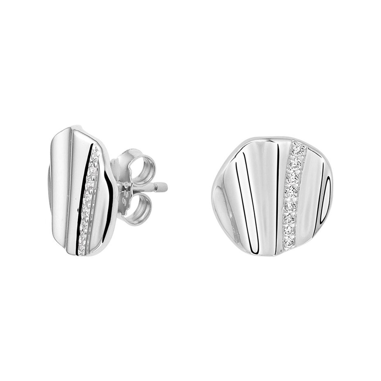 Huiscollectie Oorknoppen rond zirkonia 1333010 - 12mm
