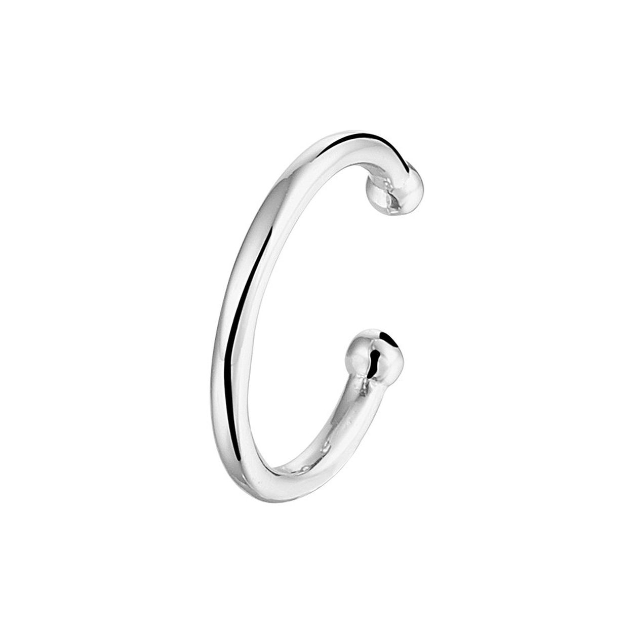 Gerhodineerd 925 zilveren earcuff. De earcuff heeft een afmeting van 13x2mm en wordt per stuk verkocht.