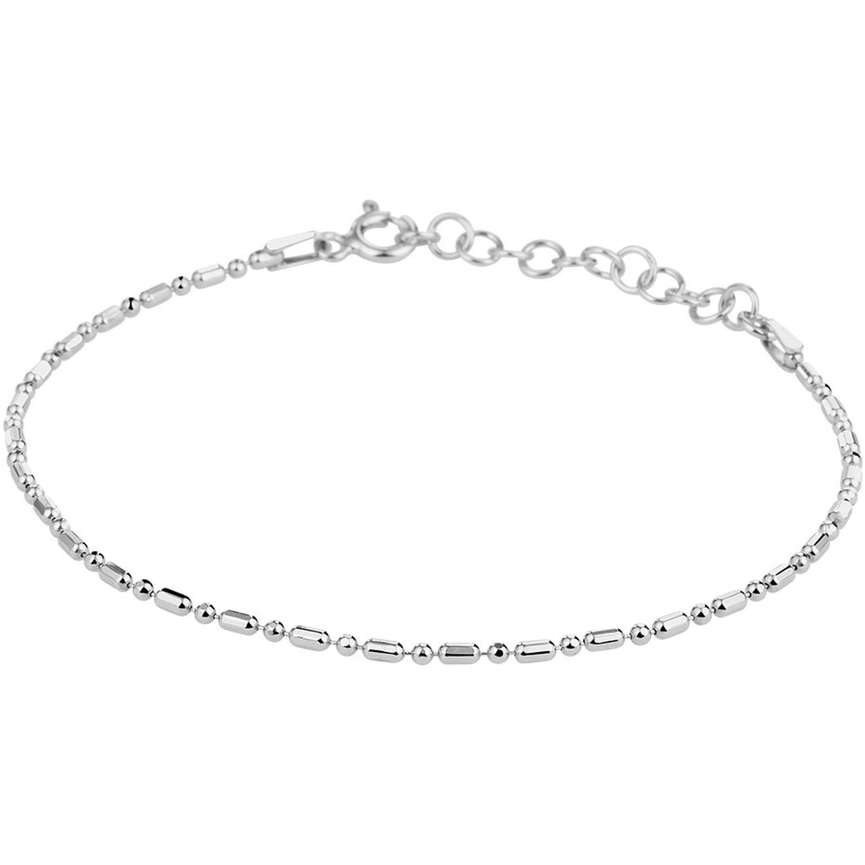 Gerhodineerd 925 zilveren armband met een schakelbreedte van 1.5mm. De armband heeft een draaglengte van 16cm met een extensie van 3cm.
