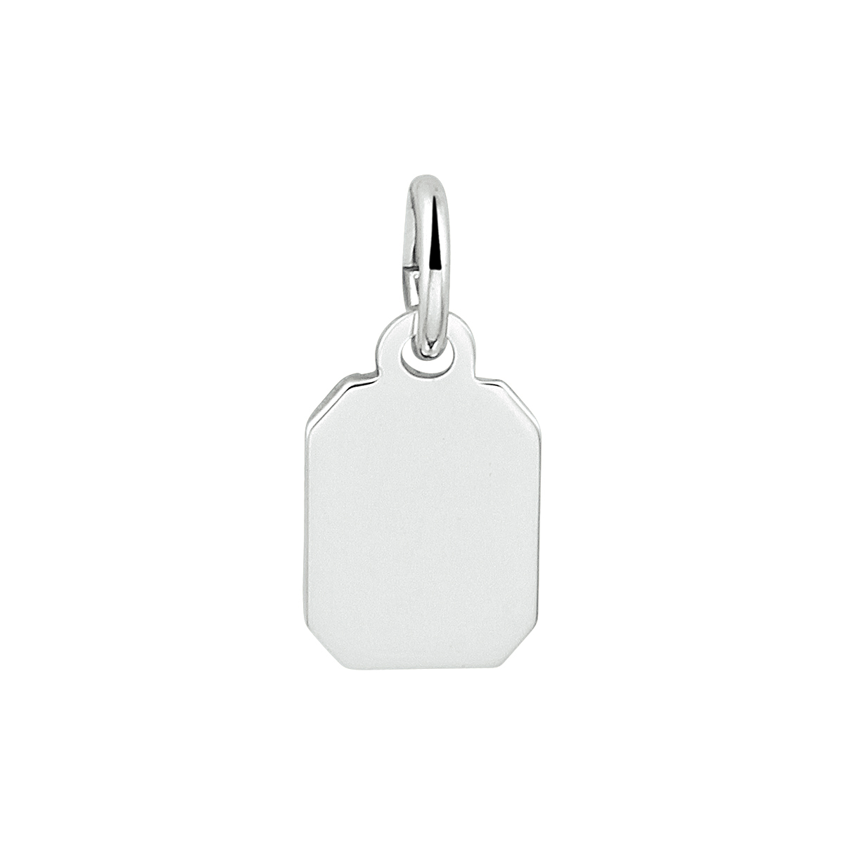 Zilver gerhodineerde graveerhanger
