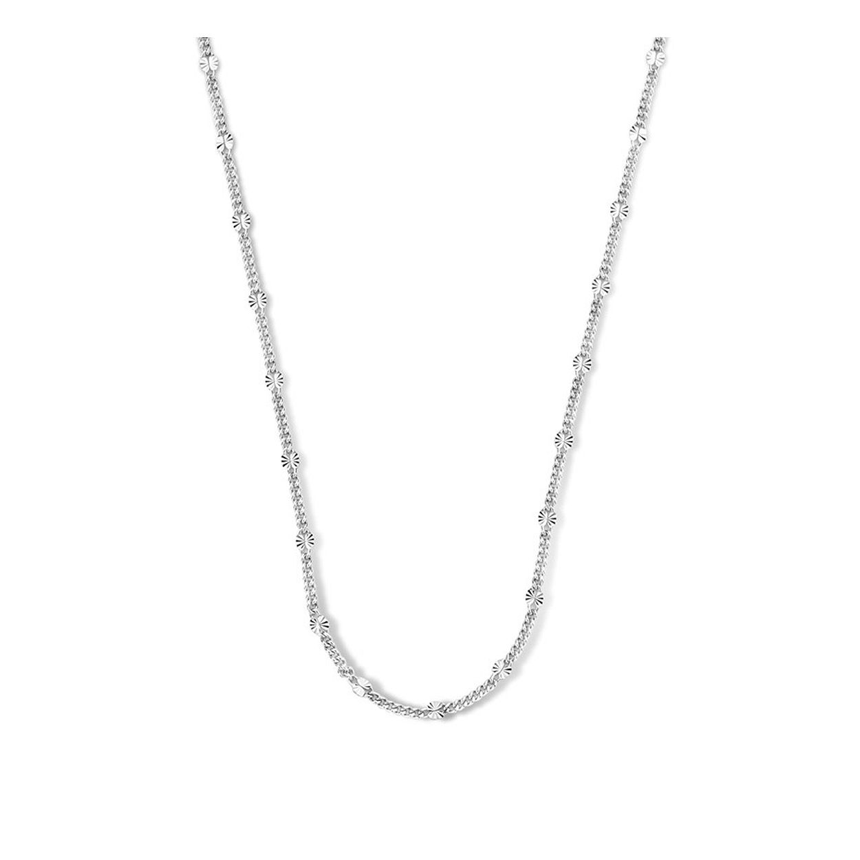 Deze zilveren collier van Huismerk, is een elegante keuze. Met een gewicht van 3,39 gram en een breedte van 3 mm, straalt het subtiele verfijning uit. Perfect te dragen bij zowel casual als formele gelegenheden. Combineer met bijpassende zilveren sieraden voor een complete look. Ideaal om te dragen over een eenvoudige top of jurk.