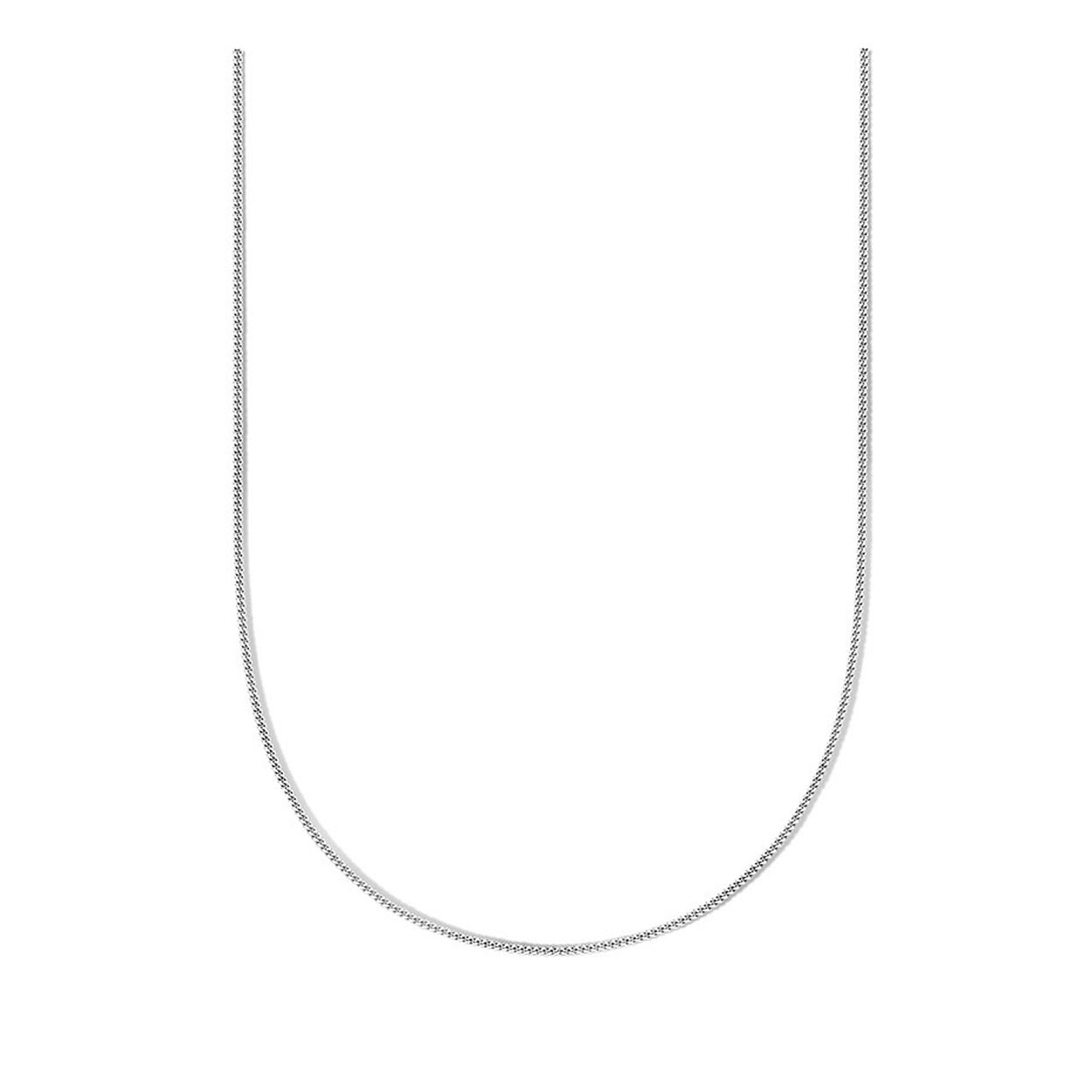 Gerhodineerd 925 zilveren gourmet collier met een schakelbreedte van 1.1mm. Het collier heeft een draaglengte van 50cm.