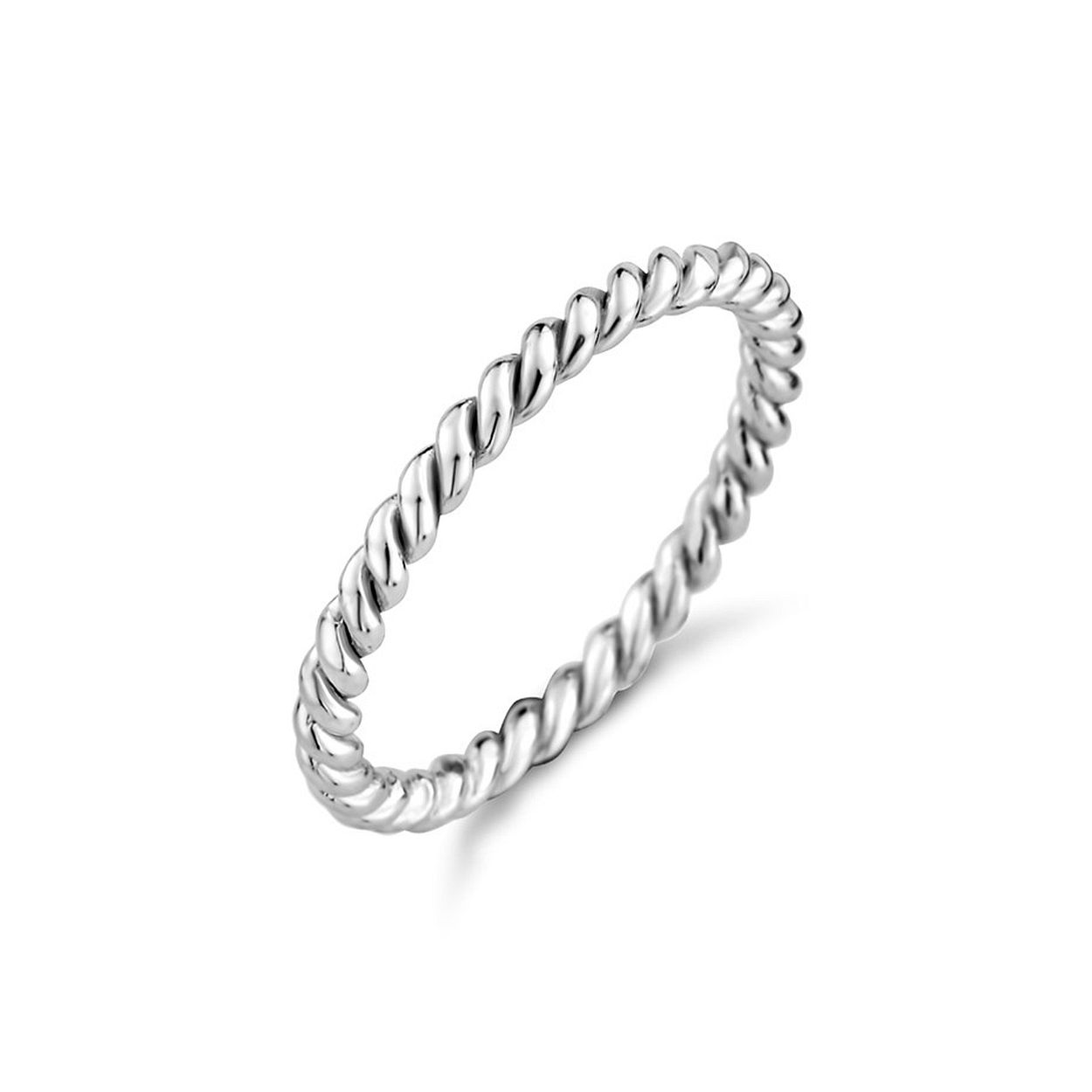Gerhodineerd 925 zilveren aanschuifring. De ring heeft een breedte van 2mm.