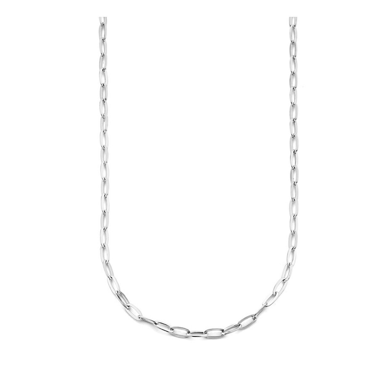 Gerhodineerd 925 zilveren paperclip collier met een schakelbreedte van 2.7mm. Het collier heeft een draaglengte van 50cm.