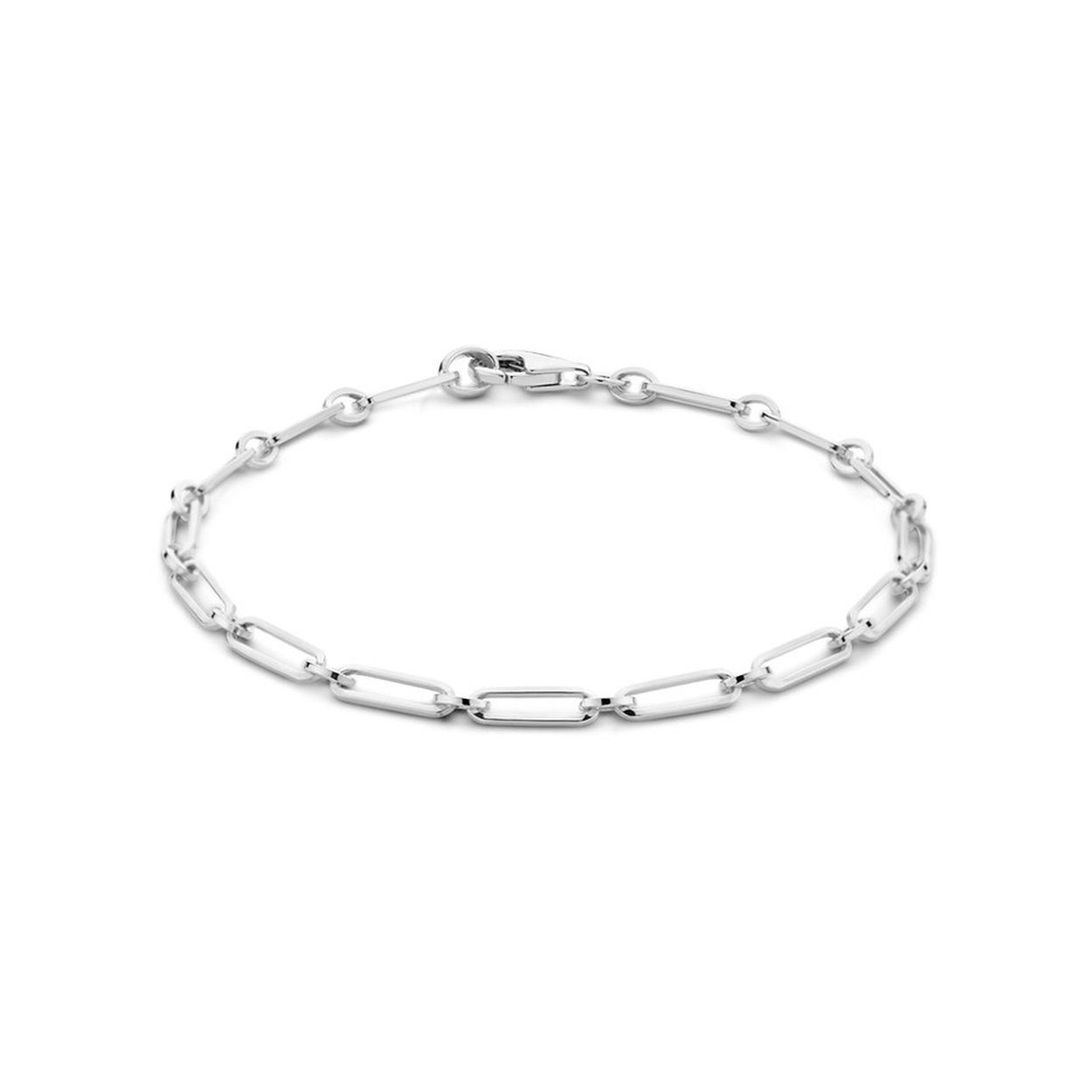 Gerhodineerd 925 zilveren anker armband met een schakelbreedte van 3.2mm. De armband heeft een draaglengte van 19cm en een stevige karabijn sluiting.