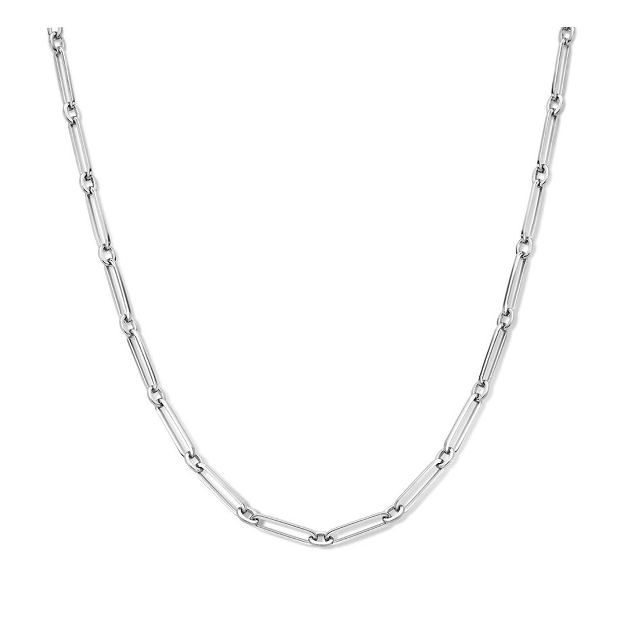 Gerhodineerd 925 zilveren anker collier met een schakelbreedte van 4mm. Het collier heeft een draaglengte van 45cm en een stevige karabijn sluiting.