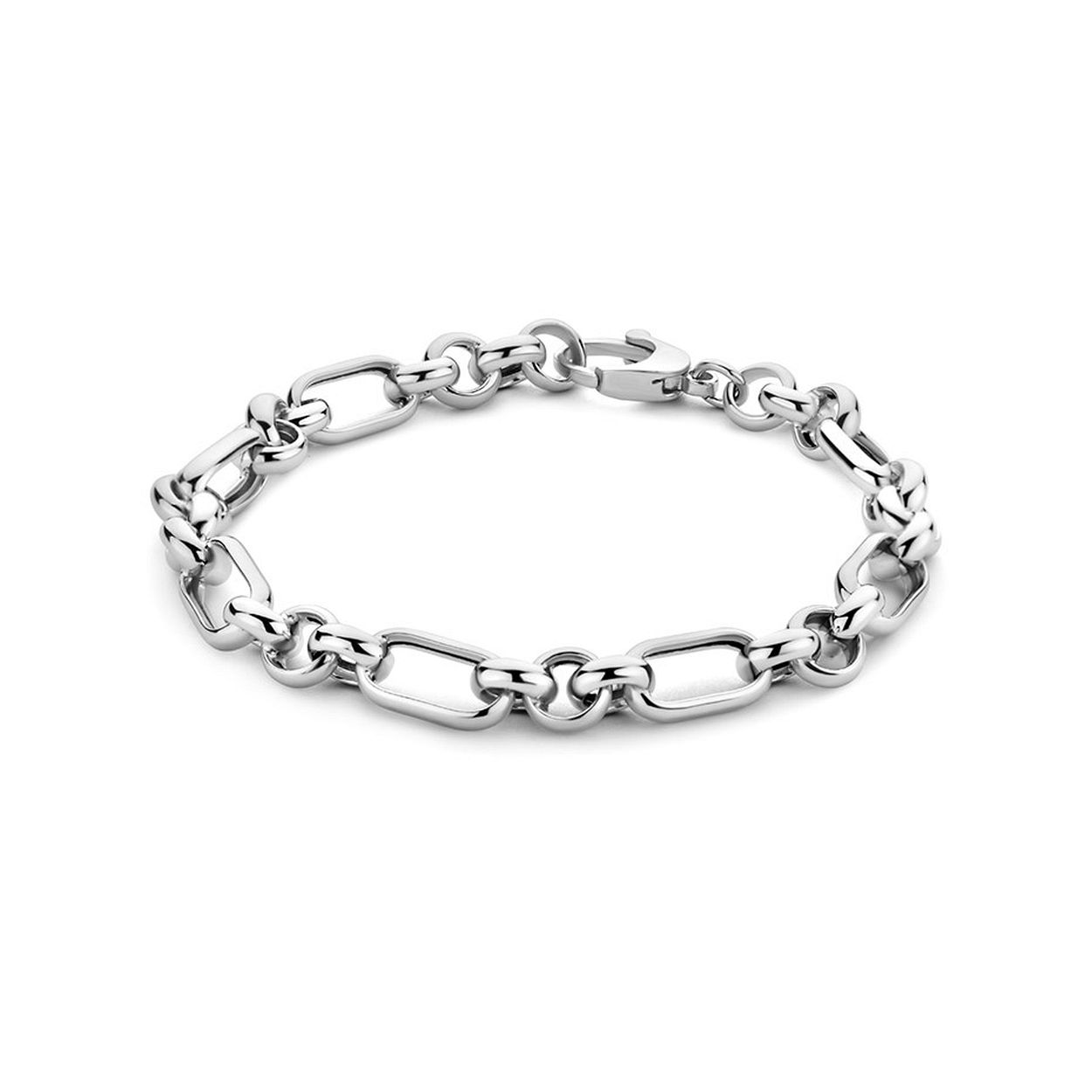 Gerhodineerd 925 zilveren anker armband met een schakelbreedte van 6.7mm. De armband heeft een draaglengte van 19cm en een stevige karabijn sluiting.