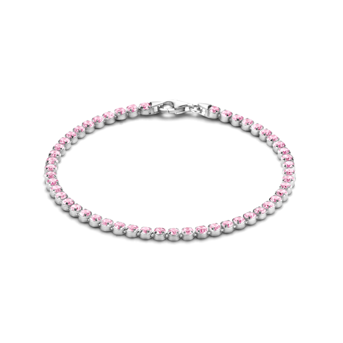 Zilver gerhodineerd armband zirk rose